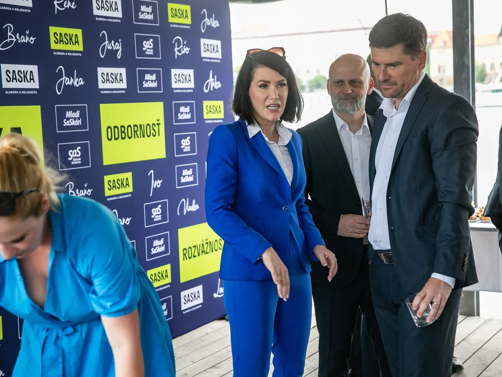 Predstavenie kandidatky strany Sloboda a Solidarita. Téma: Stretnutie našich TOP 30 kandidátov. Na snímke je Jana Cigániková.