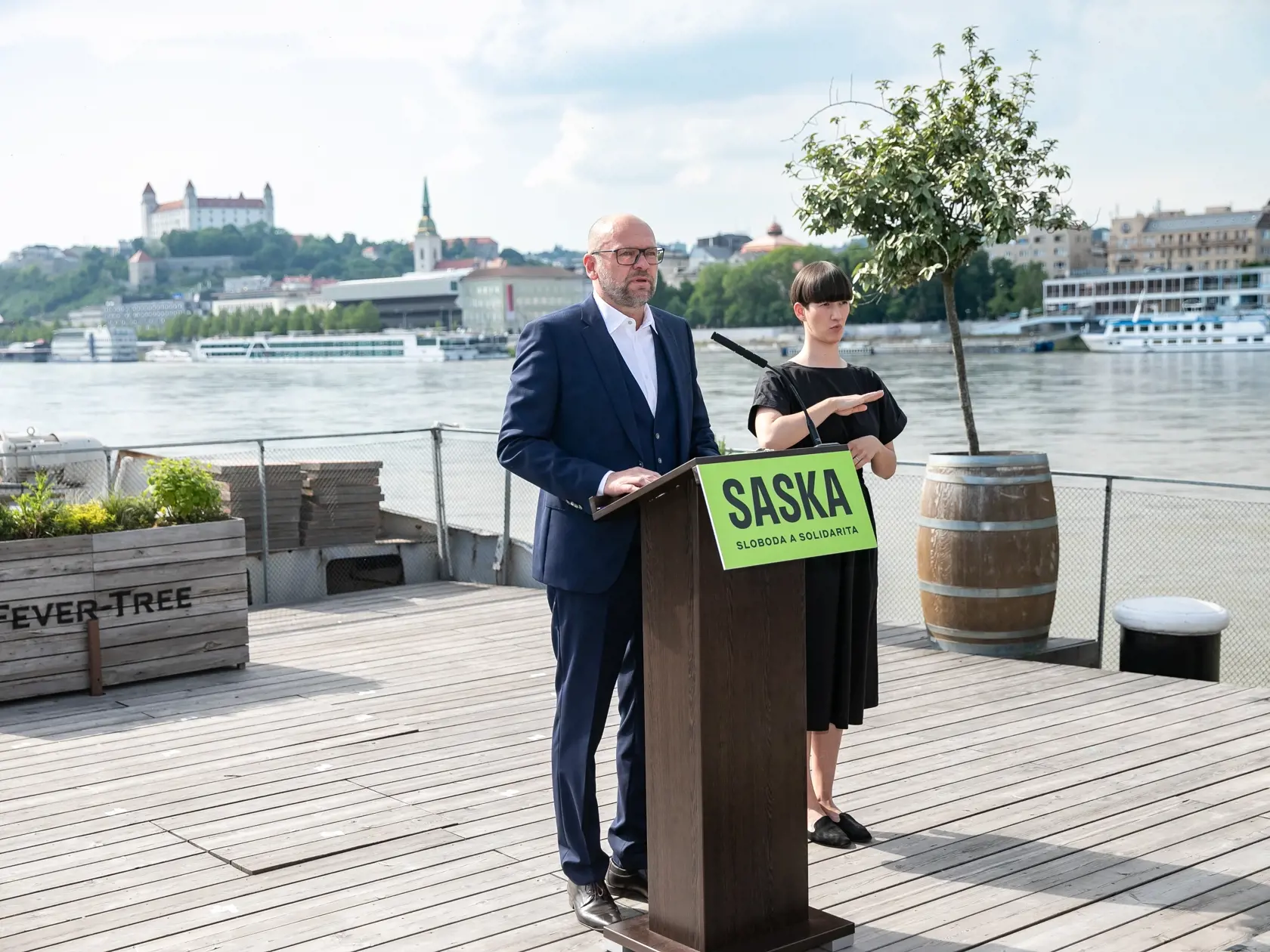 Predstavenie kandidatky strany Sloboda a Solidarita. Téma: Stretnutie našich TOP 30 kandidátov. Na snímke je Richard Sulík.