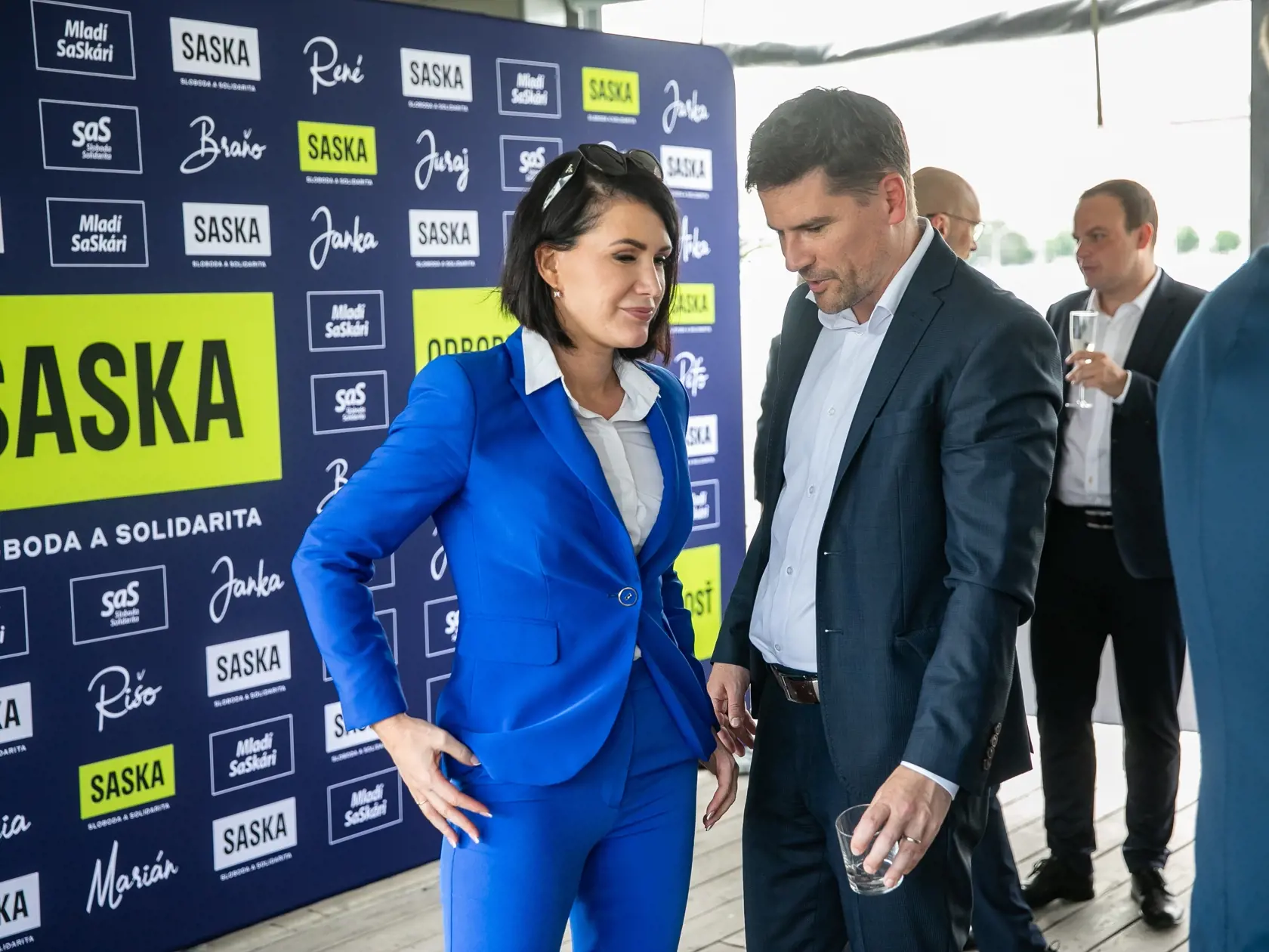 Predstavenie kandidatky strany Sloboda a Solidarita. Téma: Stretnutie našich TOP 30 kandidátov. Na snímke je Jana Cigániková.
