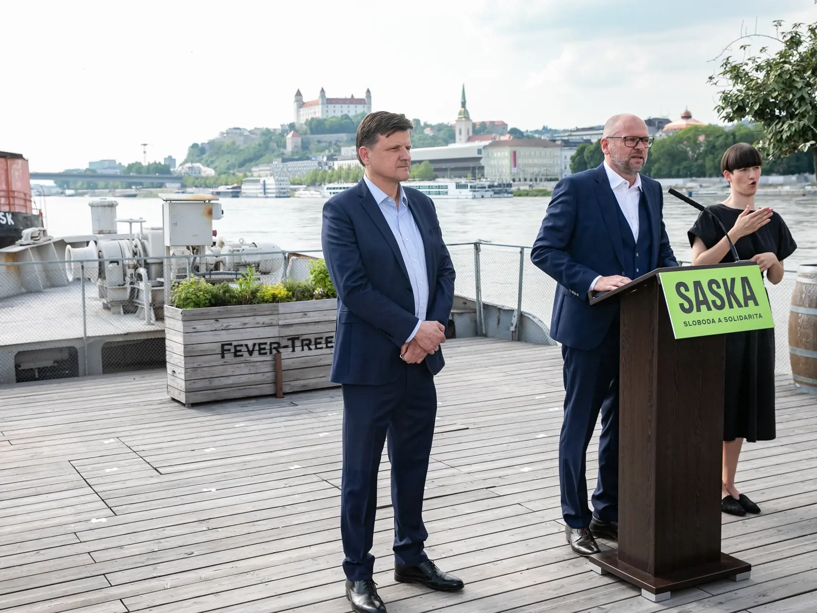 Richard Sulík a Alojzov Hlina, ktorý pôjde do volieb na kandidátke SaS zo 150. miesta.