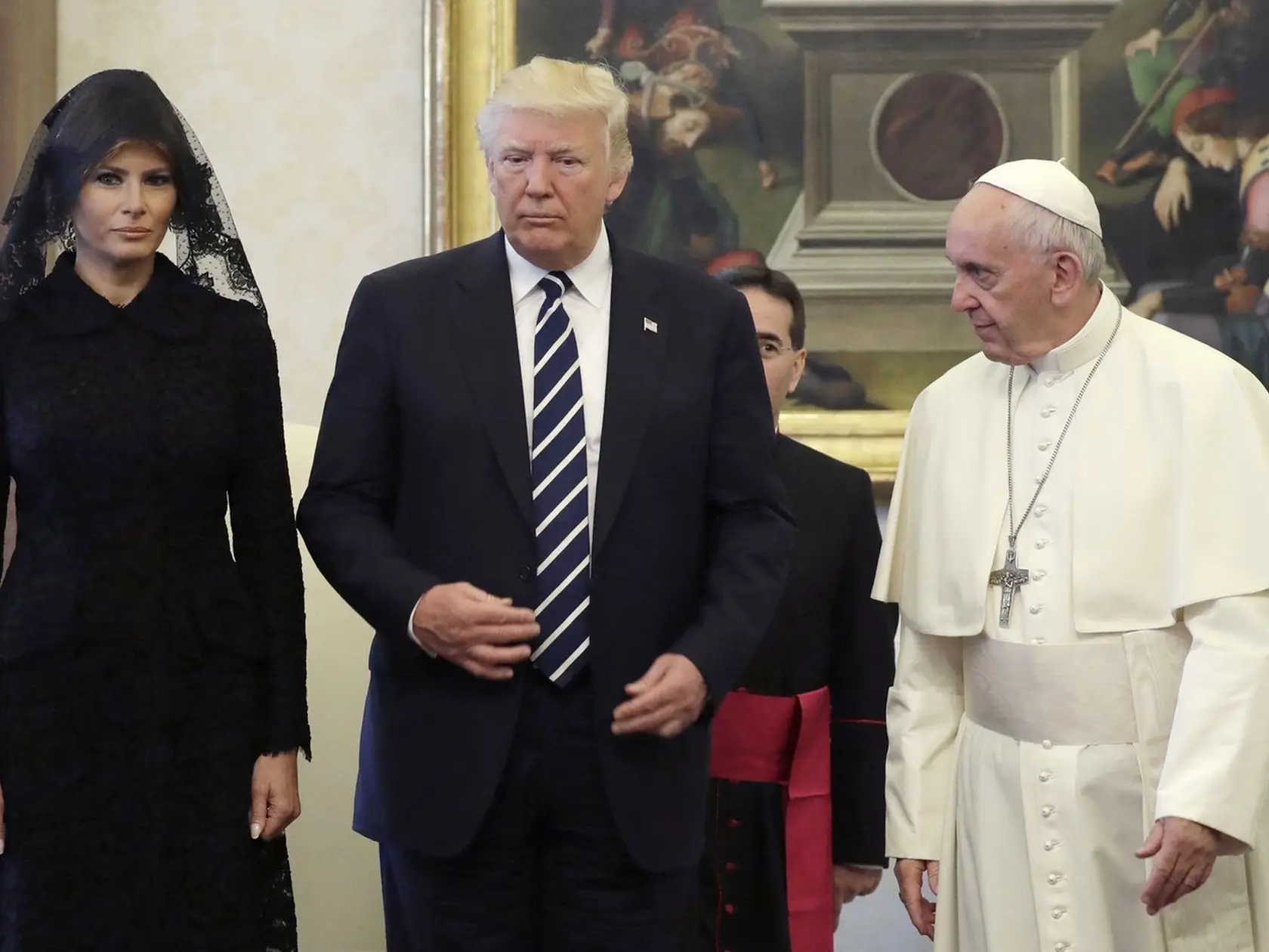 Donald Trump a Melania Trump sa stretli v roku 2017 s pápežom Františkom.