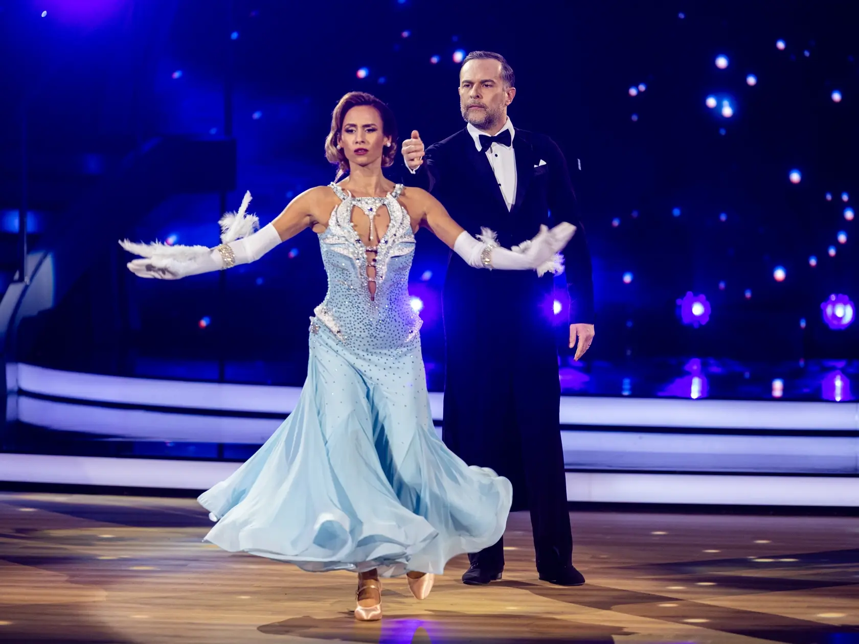 Na snímke Juraj Kemka, Natália Glosiková počas štvrtého  kola Let's dance 2025.