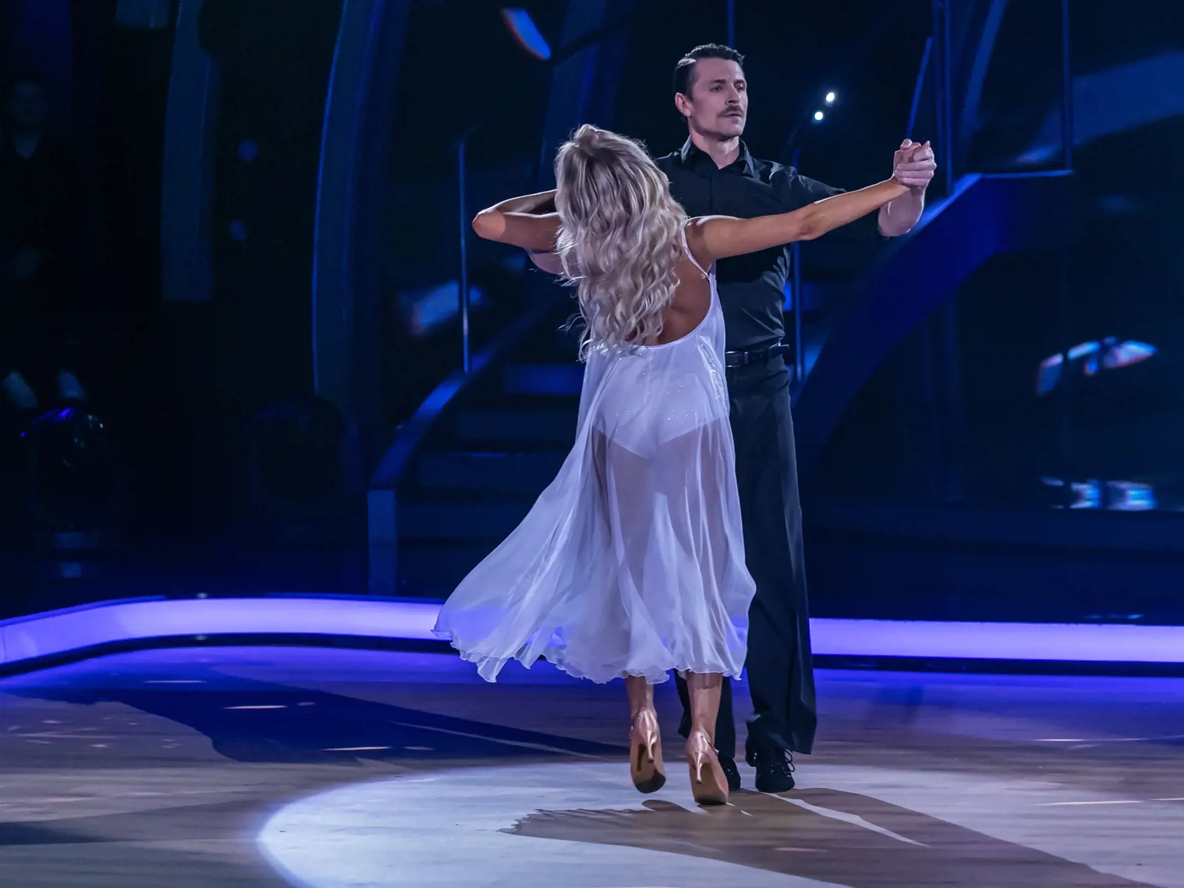 Prvé kolo Lets Dance 2024. Na snímke Juraj Loj a Natálie Horváthová. 