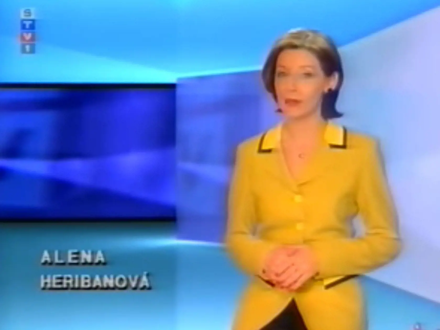 Alena Heribanová počas svojej hlásateľskej kariéry. 