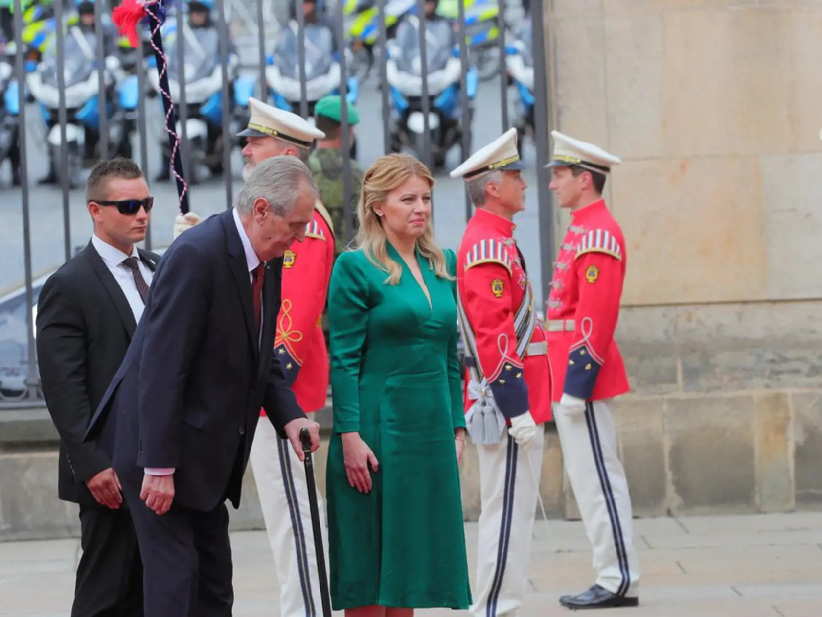 Zuzana Čaputová na návšteva Česka s Milošom Zemanom.
