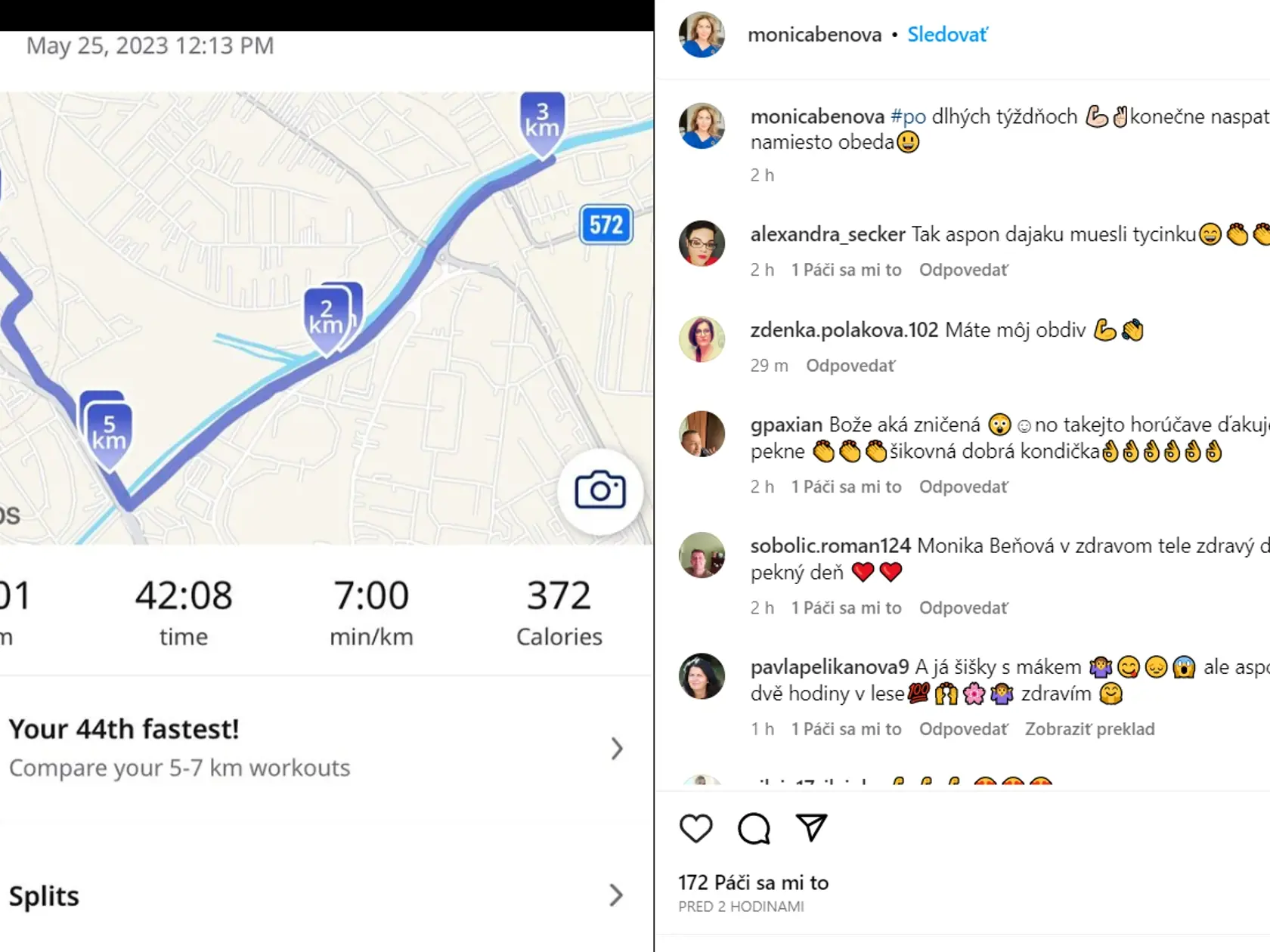 Monika Beňová si namiesto obeda dala beh na 6 km.