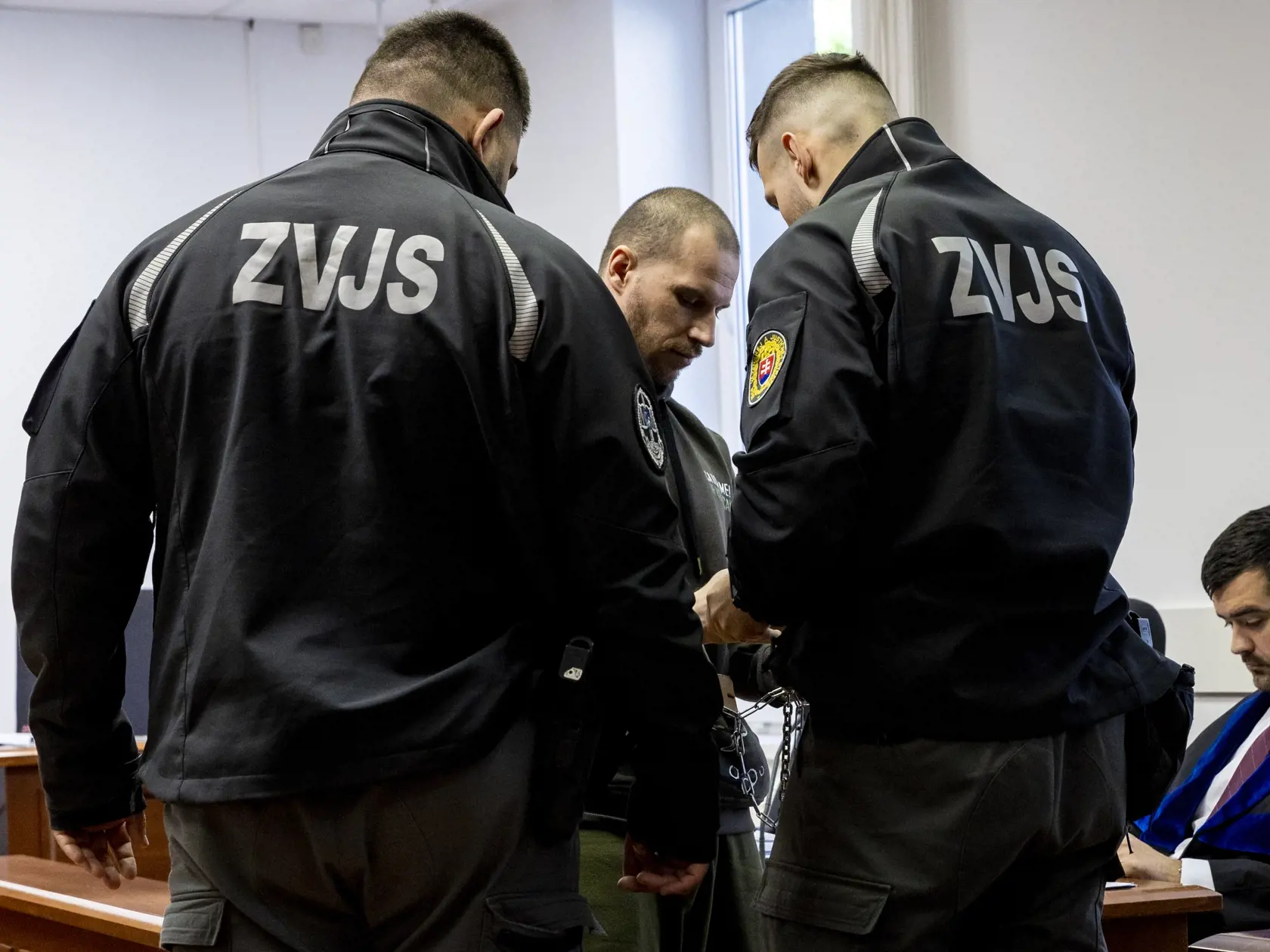 Pojednávanie v prípade úkladnej vraždy v štádiu pokusu. Na snímke je obžalovaný Jozef Časko.