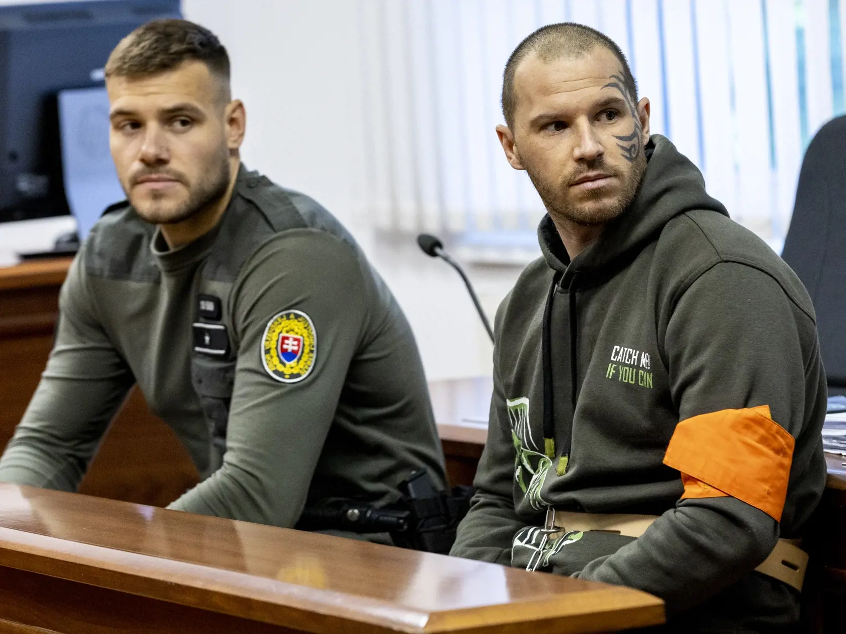 Pojednávanie v prípade úkladnej vraždy v štádiu pokusu. Na snímke je obžalovaný Jozef Časko.