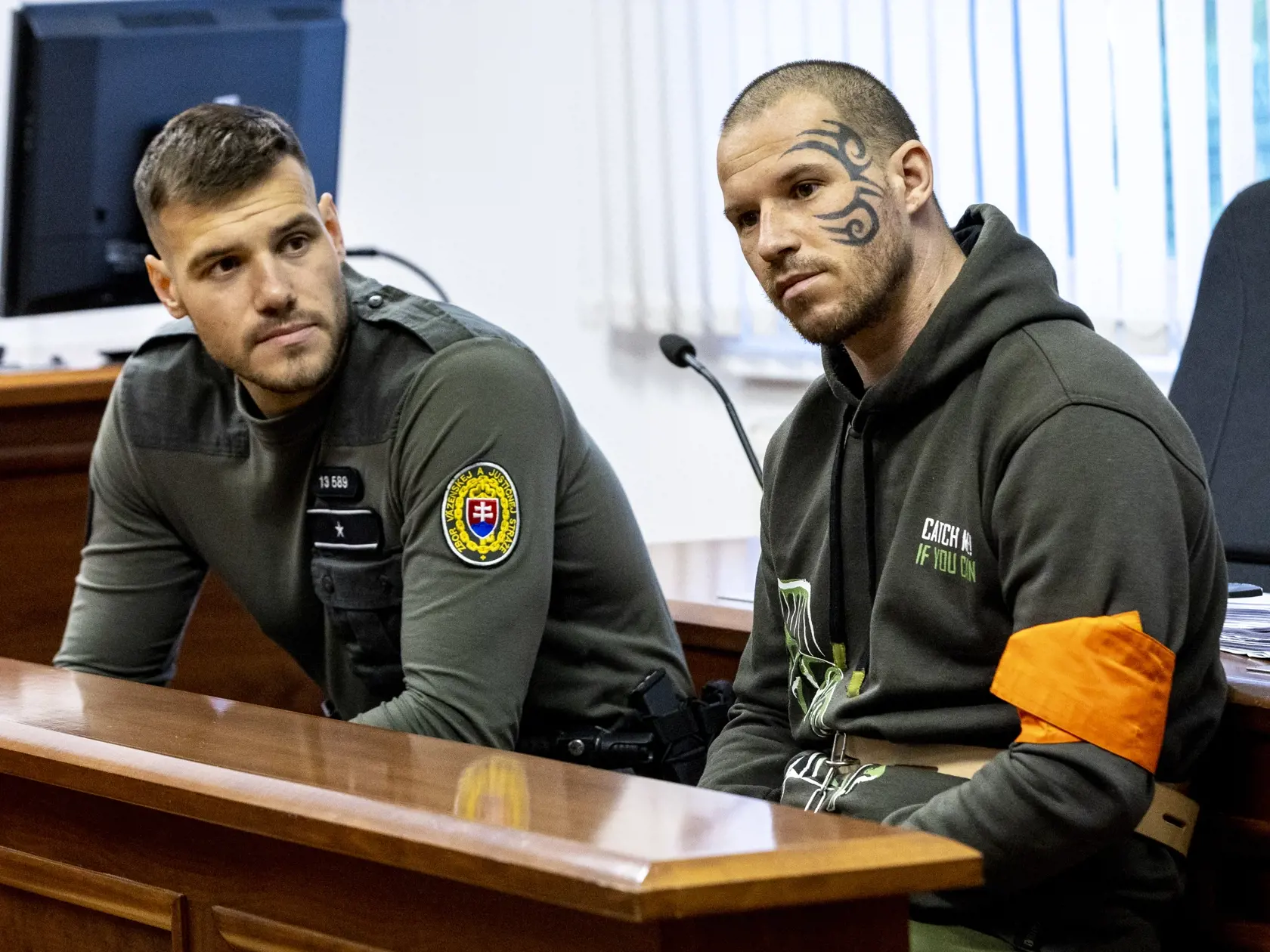 Pojednávanie v prípade úkladnej vraždy v štádiu pokusu. Na snímke je obžalovaný Jozef Časko.