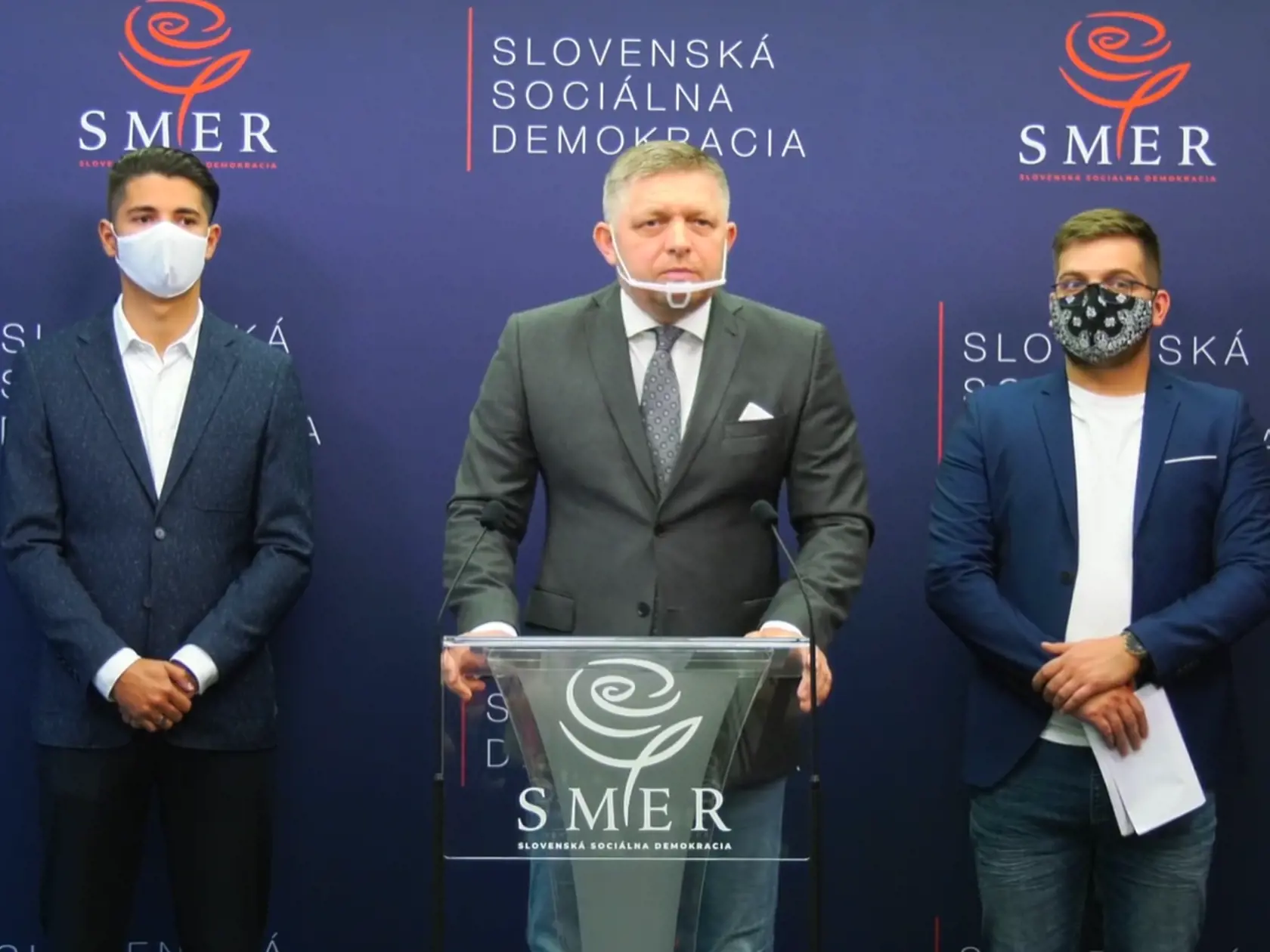 Tlačová konferencia strany Smer-SD.