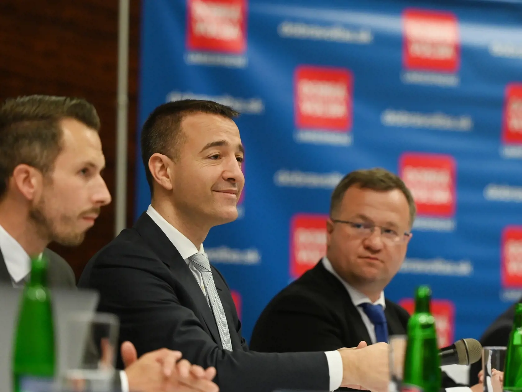 Počas snemu strany Dobrá voľba o spolupráci s Hlasom-SD v Trnave v sobotu 20. mája 2023. FOTO TASR - Lukáš Grinaj