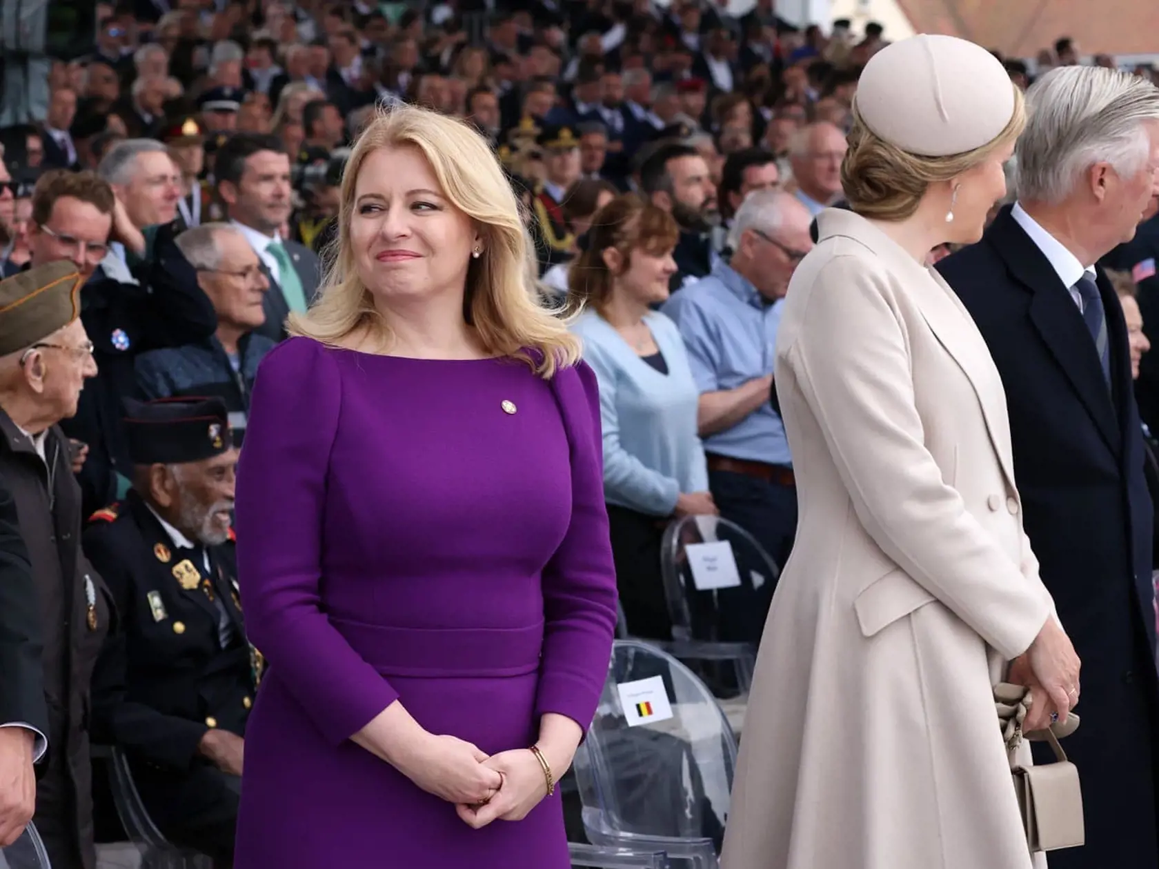 Na oslavách sa zúčastnila na pozvanie francúzskeho prezidenta Emanuela Macrona.