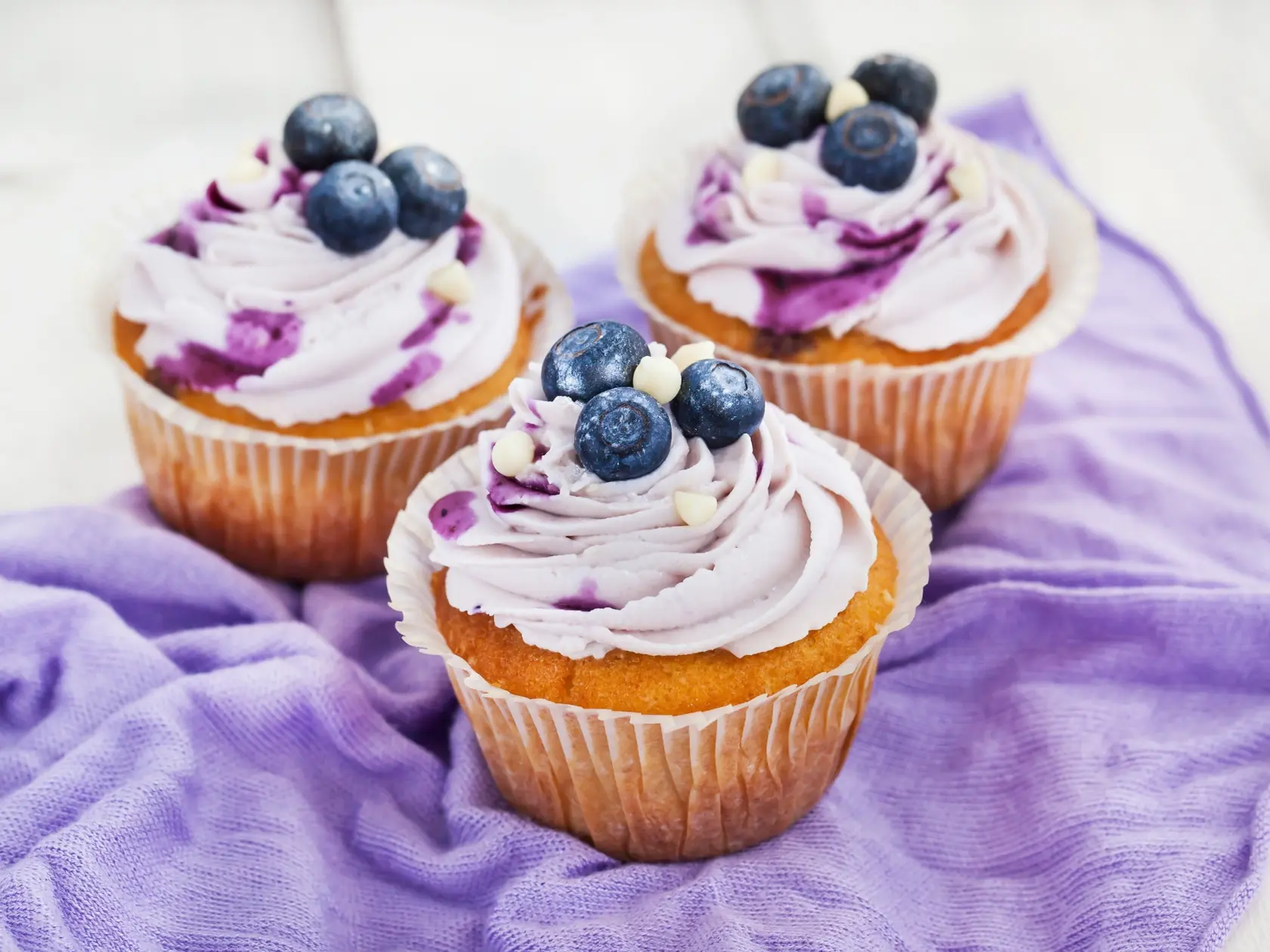 Čučoriedkové cupcaky.