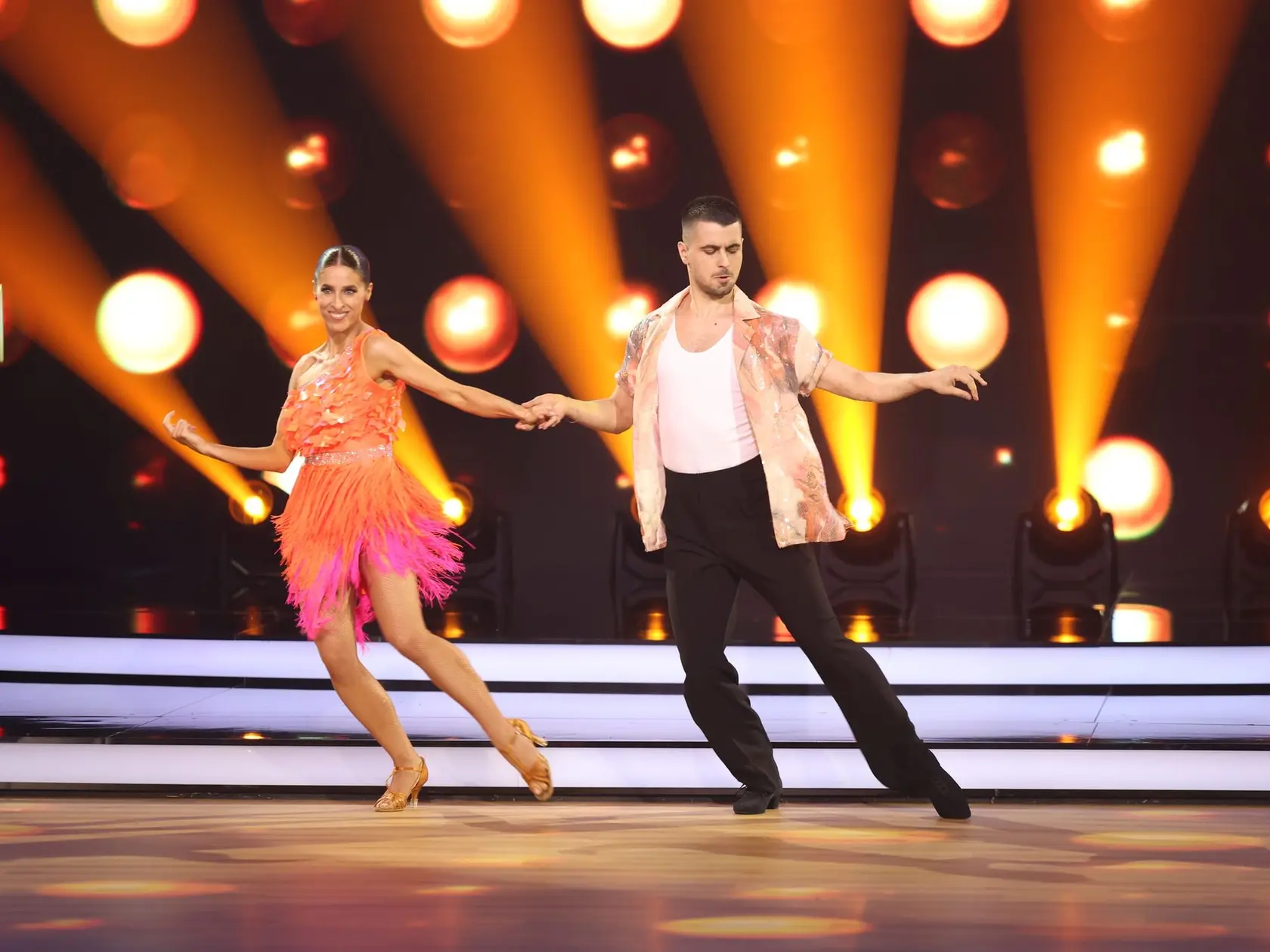 8. kolo Let's Dance. Na snímke Zuzana Porubjaková a Jaroslav Ihring.