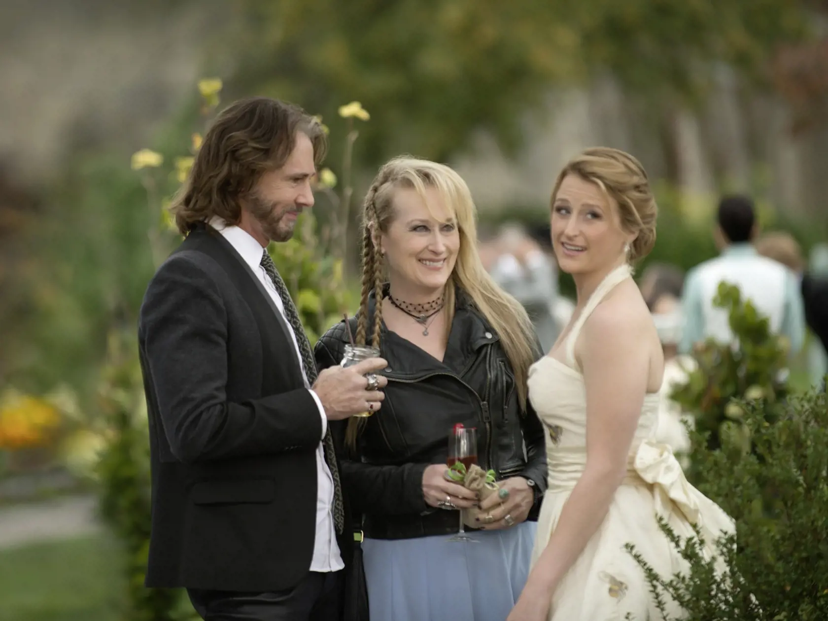 Greg (Rick Springfield), Ricki (Meryl Streep) and Julie (Mamie Gummer) in TriStar Pictures' RICKI AND THE FLASH.