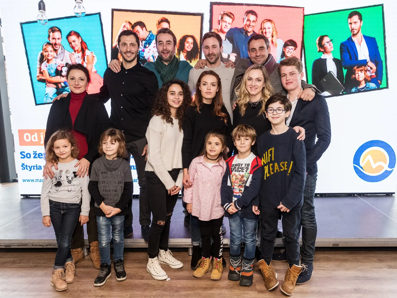 Na snímke herci počas tlačovej konferencie Tv Markíza, na ktorej bol predstavený nový dennný seriál s názvom Oteckovia.