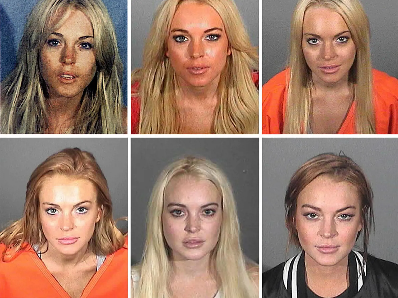 Lindsay Lohan: Z policajných fotiek by si mohla spraviť samostatný album.