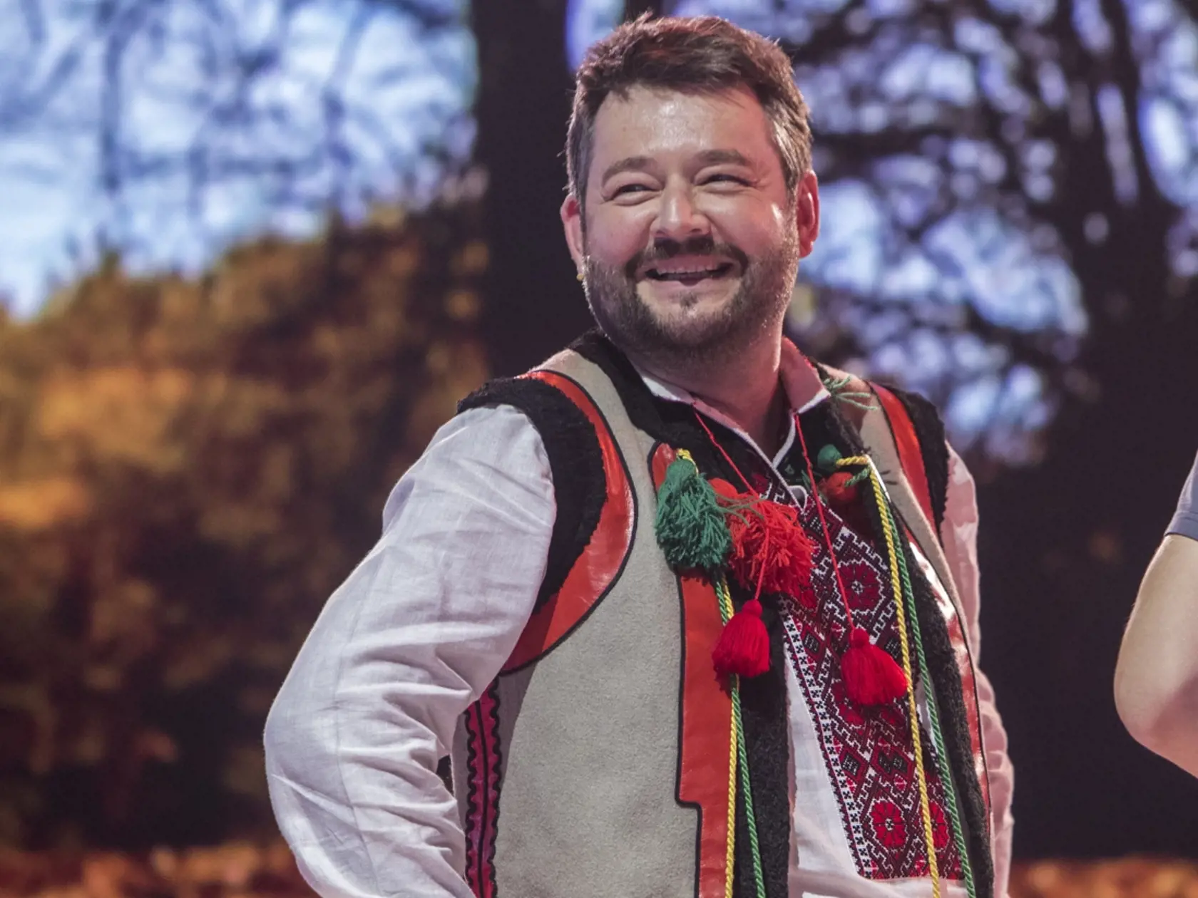 Na snimke Michal Hudak pocas generalky finale folklornej show RTVS s nazvom Zem spieva.