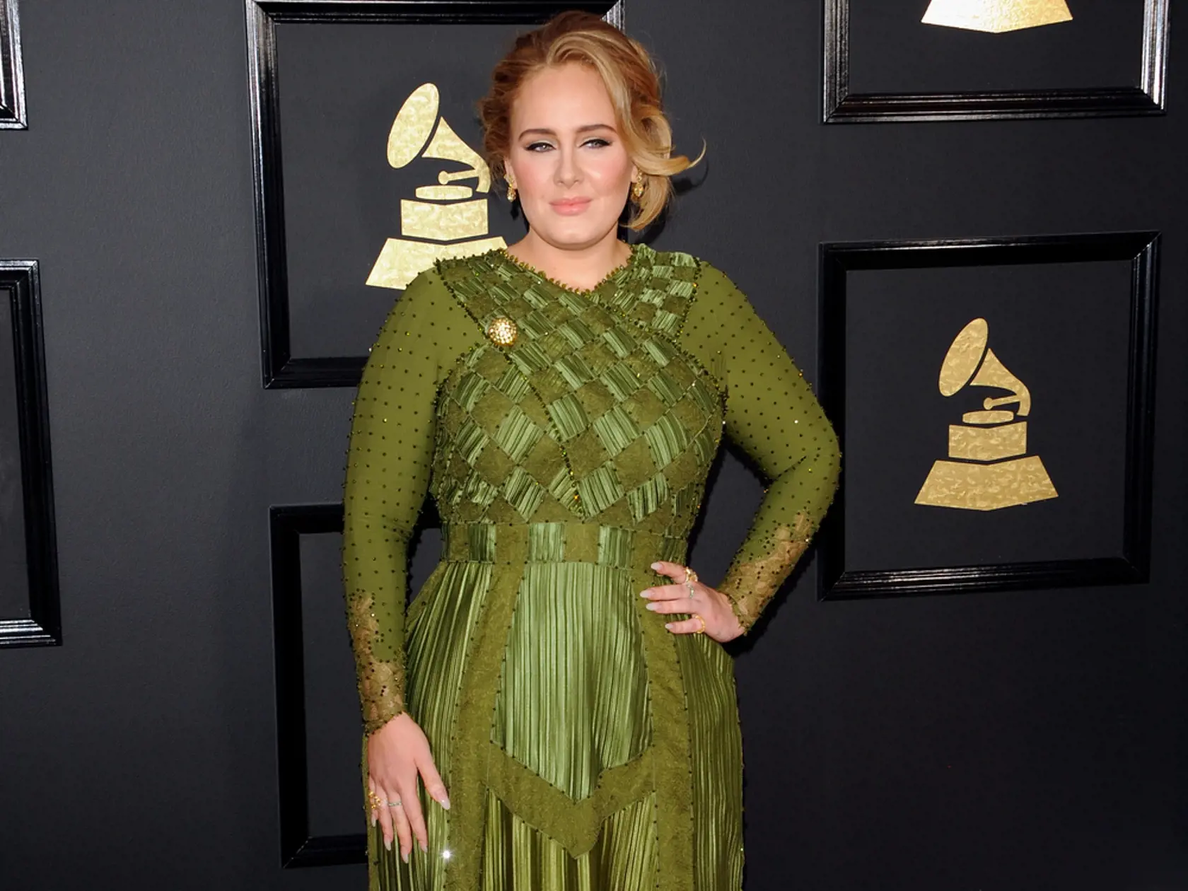 Adele,At,The,59th,Grammy,Awards,Held,At,The,Staples