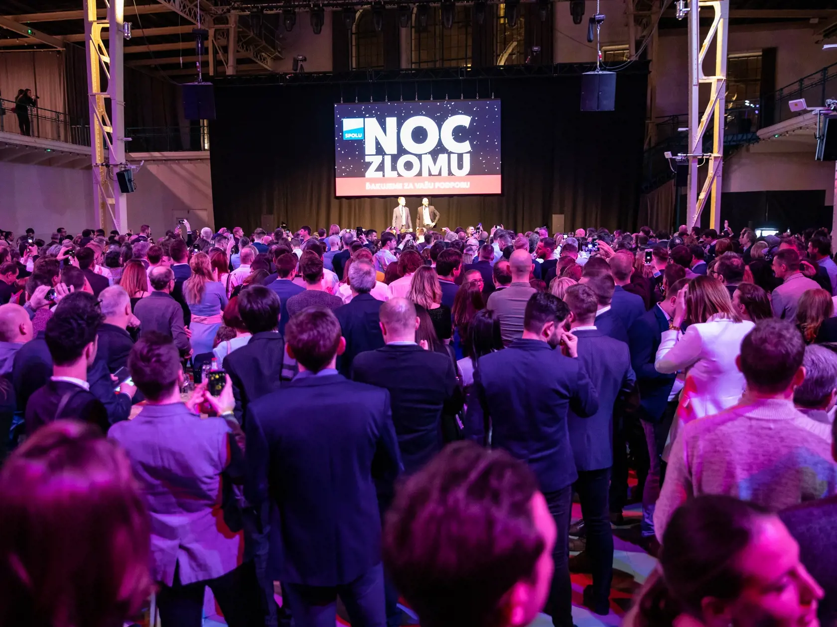Na snímke v centrále politickej strany PS počas noci volieb do Národnej rady Slovenskej republiky, 29.2.2020. 