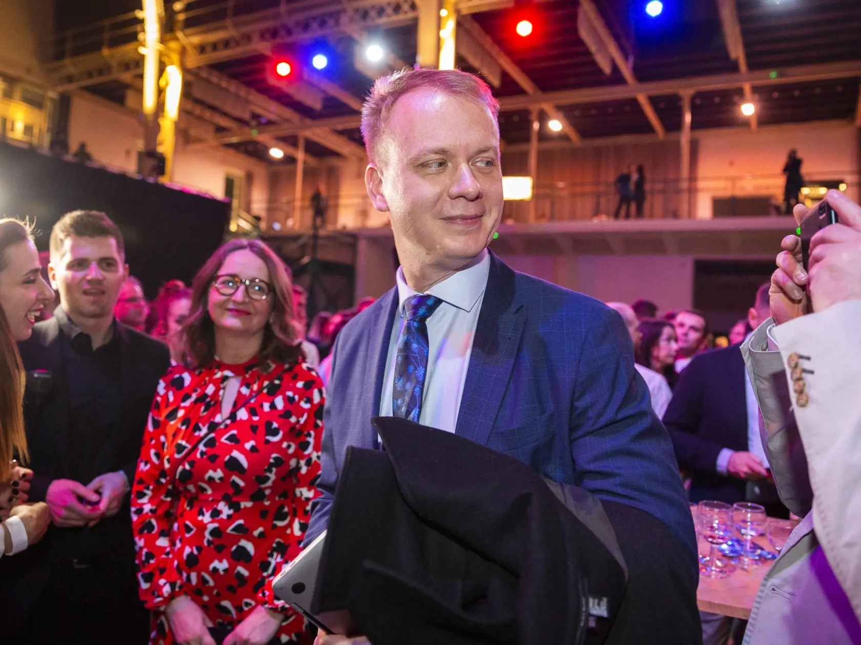 Na snímke predseda SPOLU - občianskej demokracie Miroslav Beblavý počas volebnej noci vo volebnej centrále koalície PS/Spolu po voľbách do Národnej rady Slovenskej republiky v Bratislave 29. februára 2020. FOTO TASR - Jaroslav Novák