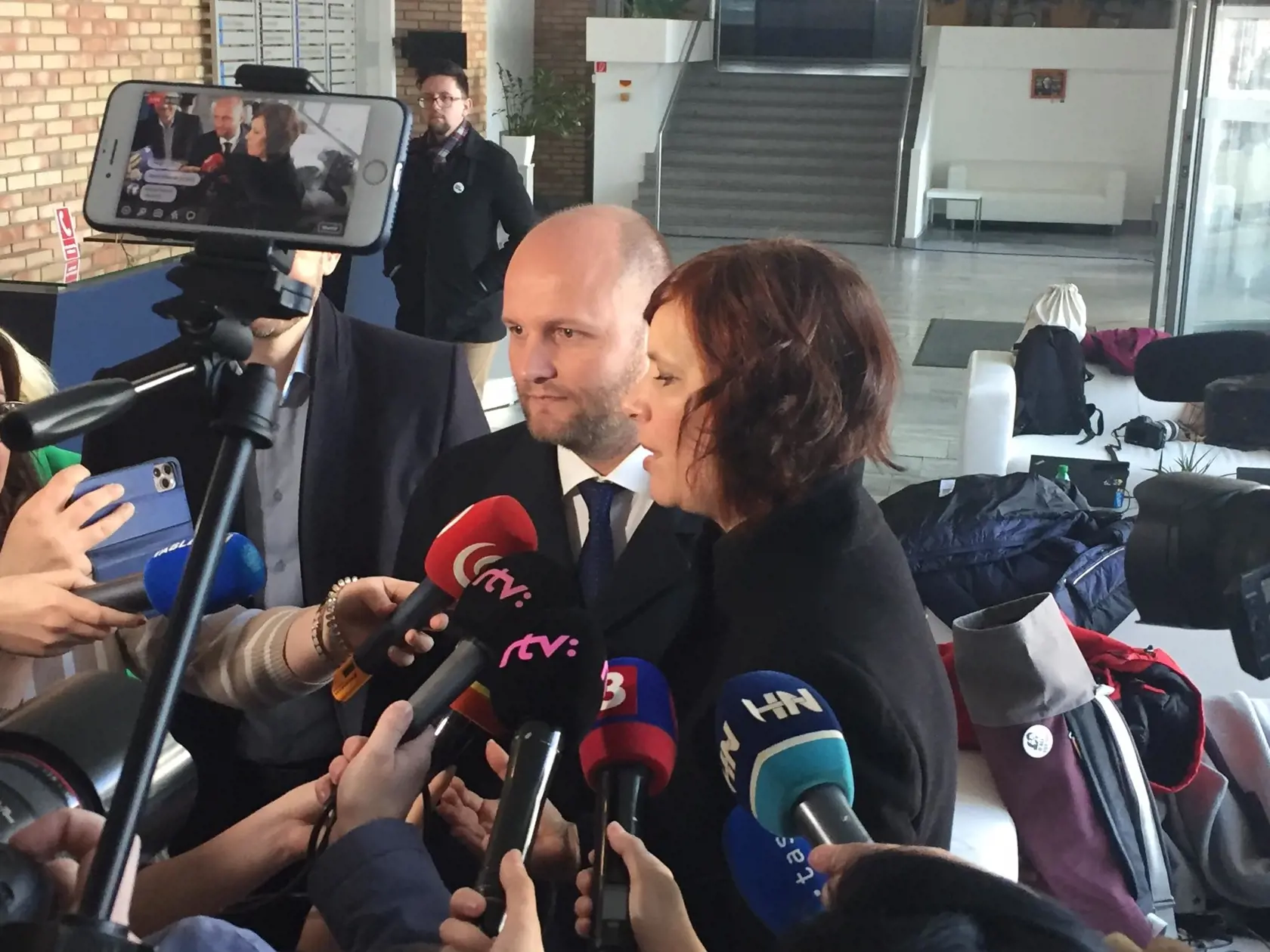 Eduard Heger (OĽaNO)Veronika Remišová (Za ľudí) a Jaroslav Nagy (OĽaNO)