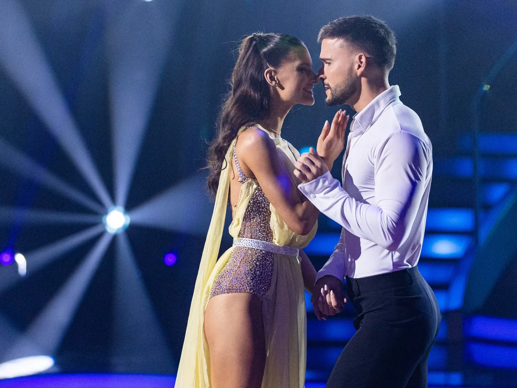 Finále tanečnej súťaže "Let's Dance 2023" v Bratislave. Na snímke Anna Riebauerová a Vratko Sirági.