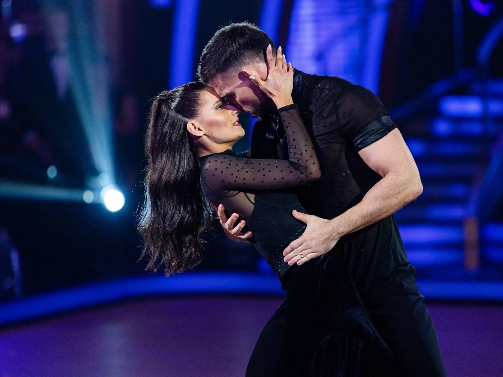 Finále tanečnej súťaže "Let's Dance 2023" v Bratislave. Na snímke Vratko Sirági a Anna Riebauerová. 