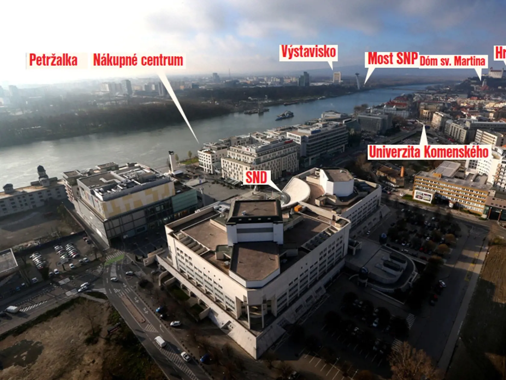 Takto vyzerá Bratislava z výšky 108 metrov.