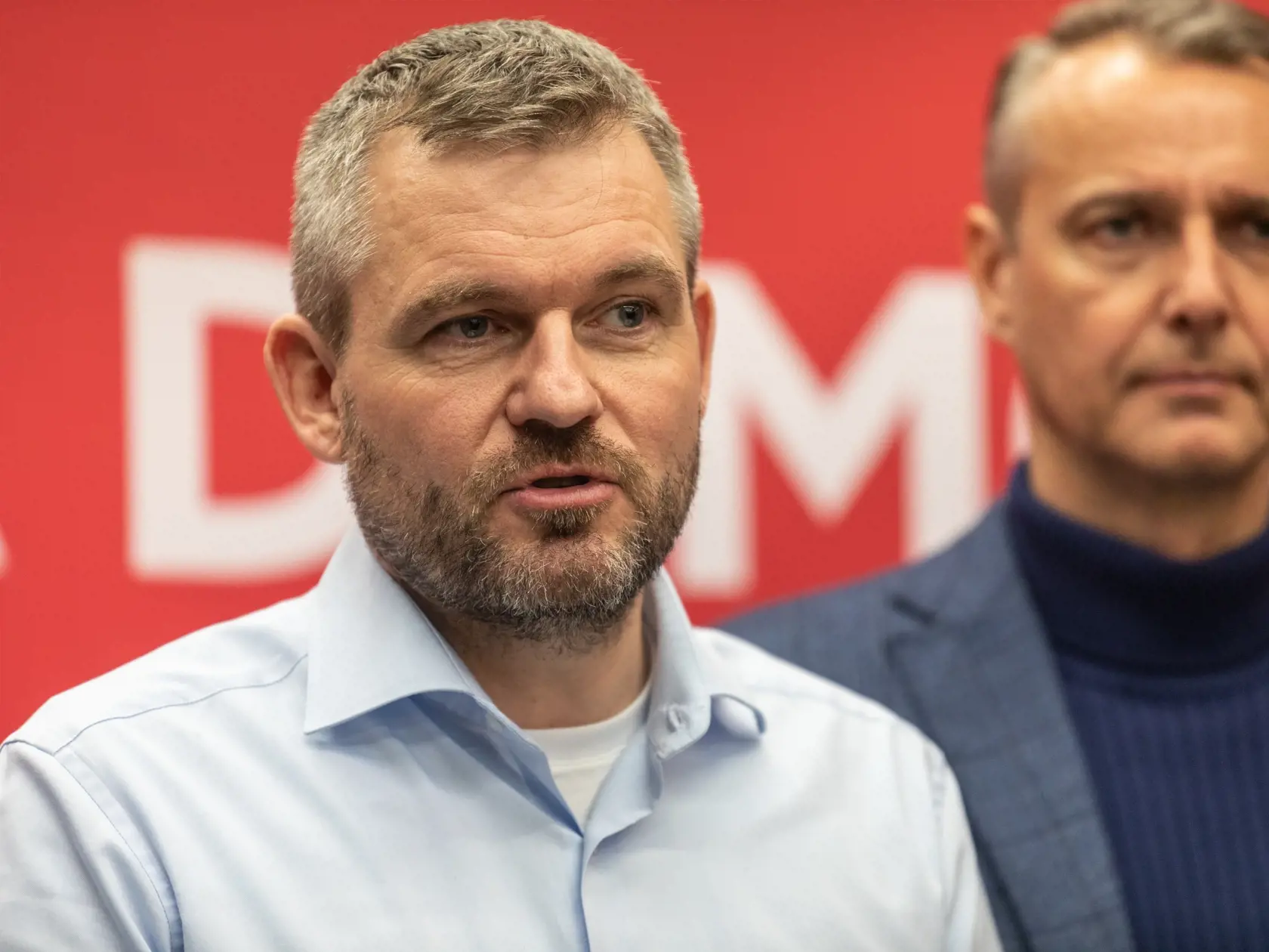 Tlačová konferencia strany Smer-SD po prvých predbežných výsledkoch.