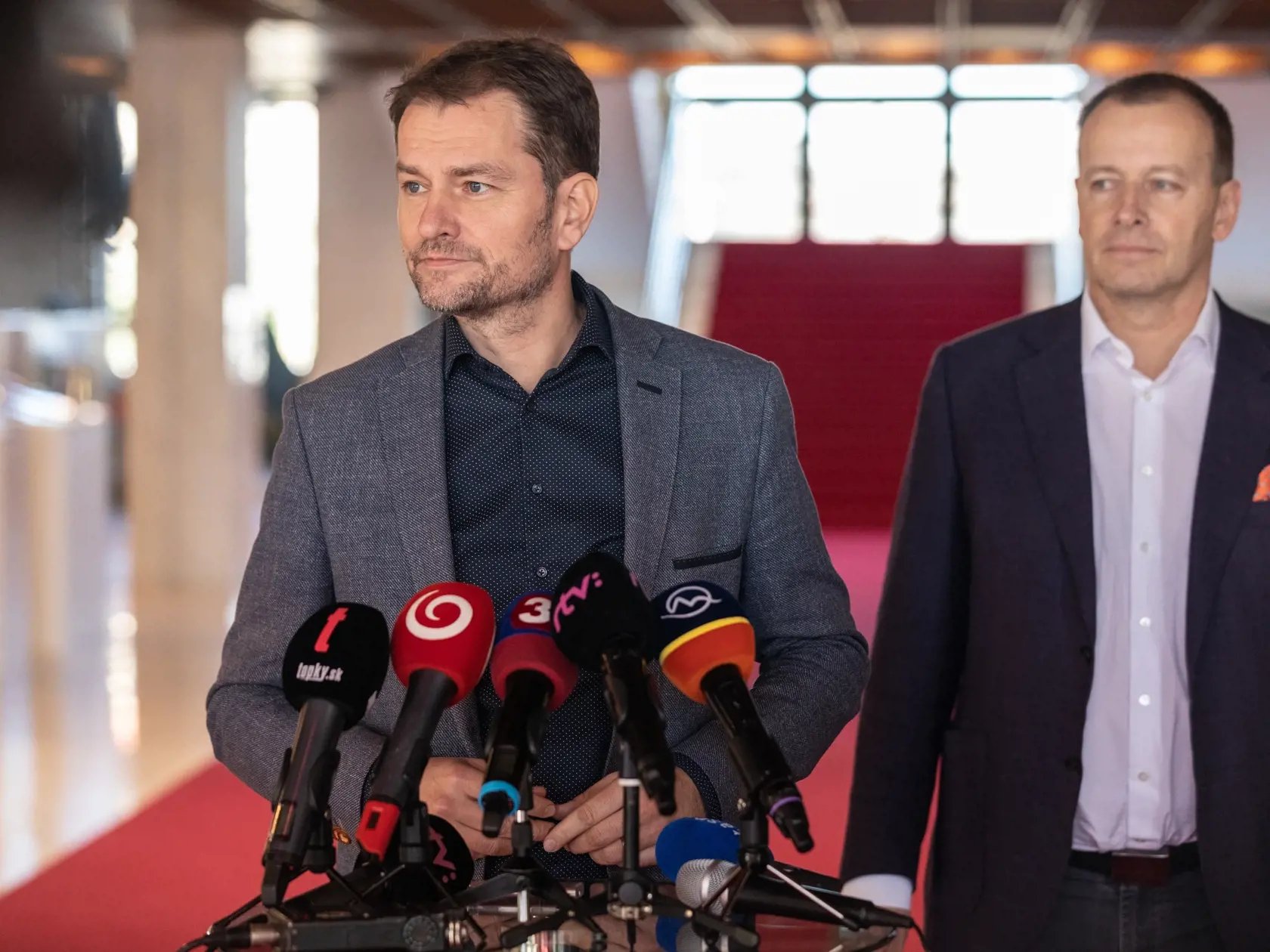 Brífing Igora Matoviča po rokovaní s Borisom Kolárom v Národnej Rade Slovenskej Republiky.