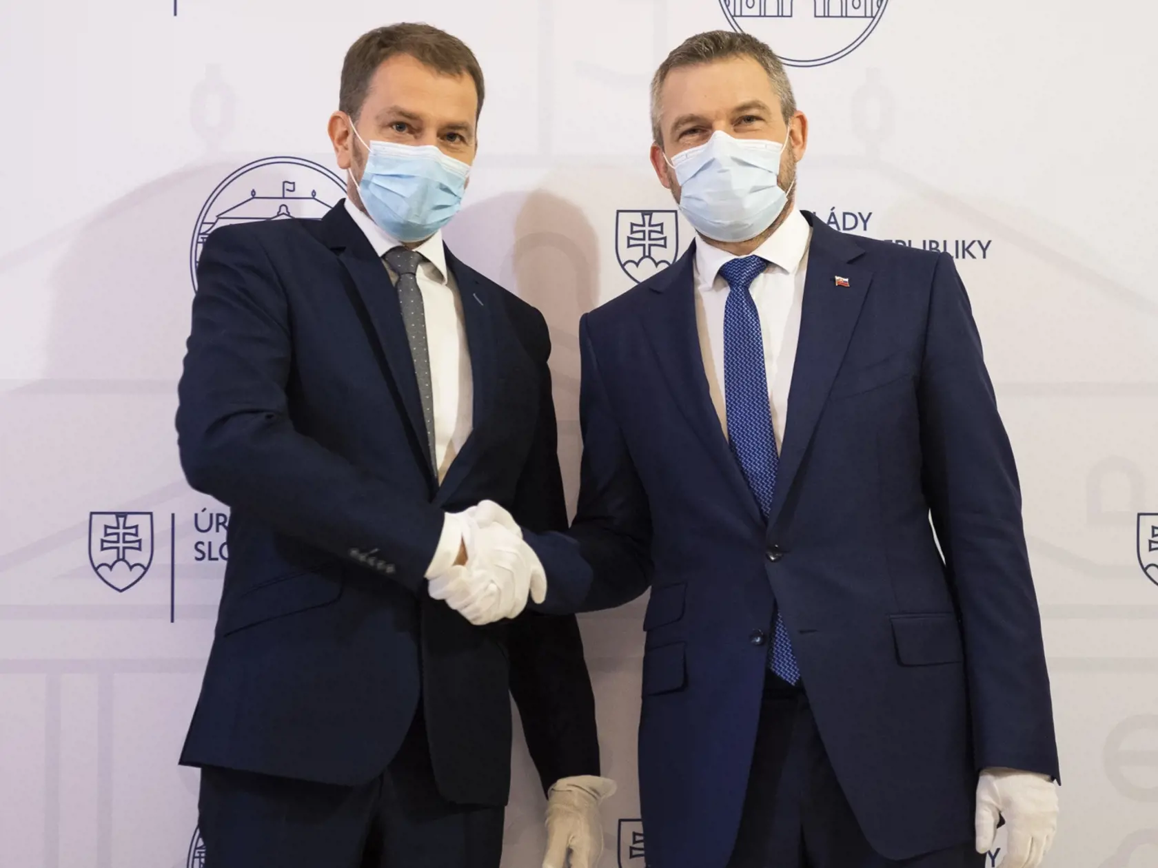Igor Matovič a Peter Pellegrini - odovzdávanie úradu novému premiérovi