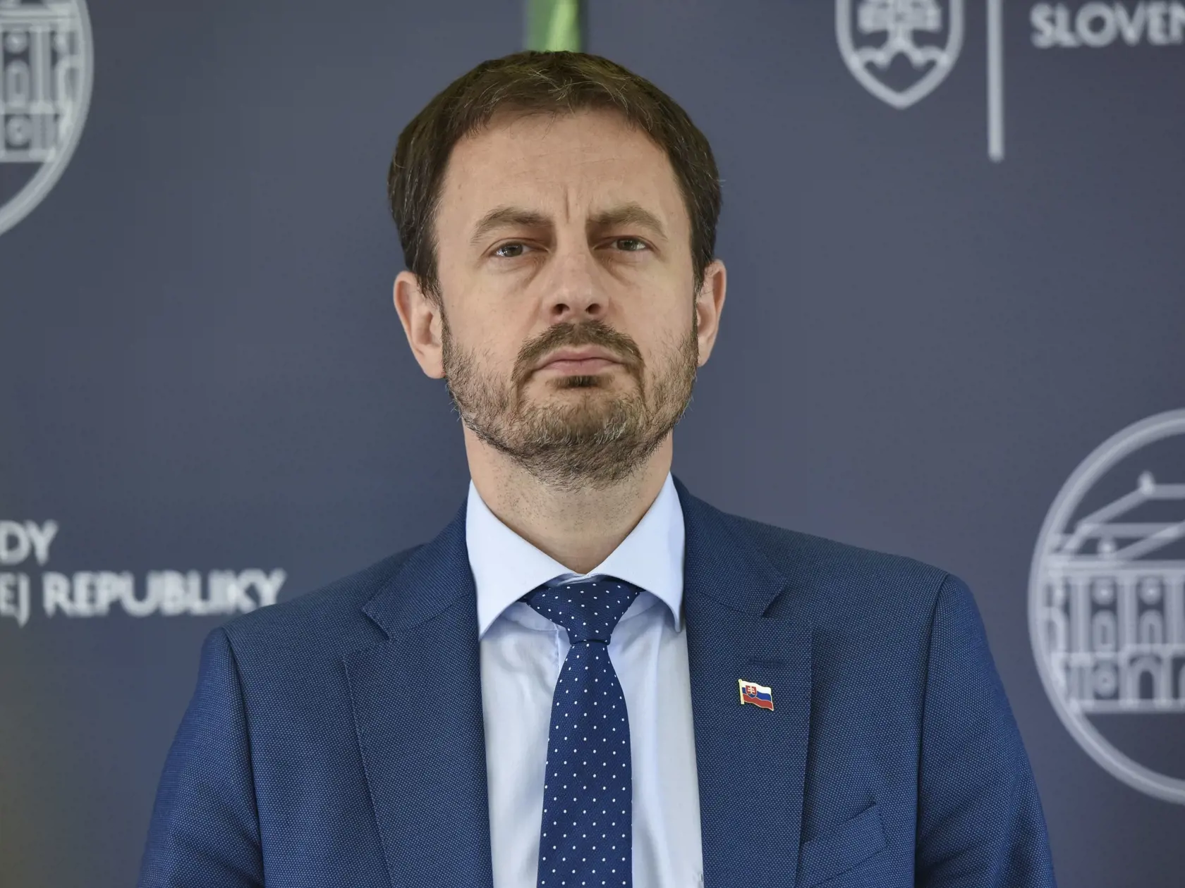 Na snímke minister financií SR Eduard Heger (OĽaNO) počas tlačového brífingu po skončení 29. schôdze vlády SR, 13. júna 2020 v Bratislave.