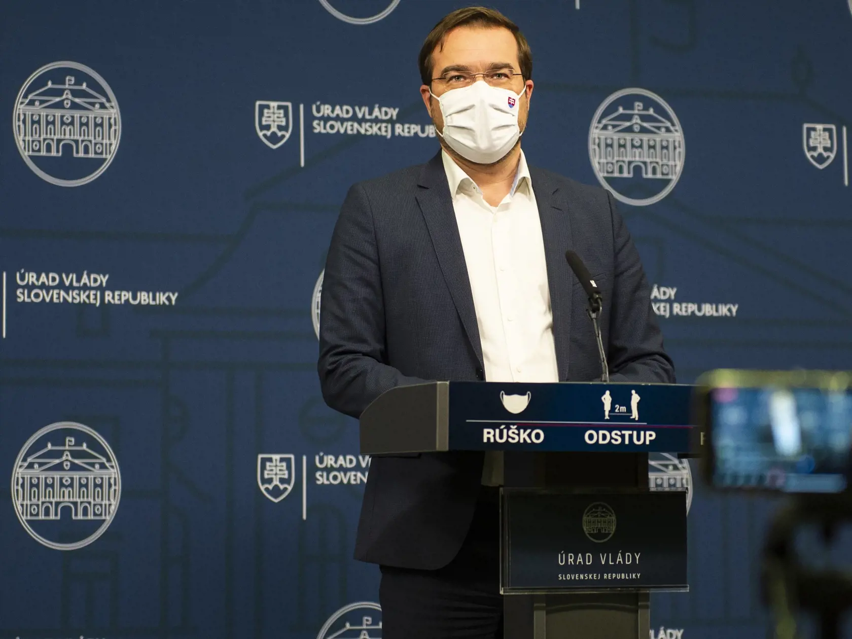 Na snímke je minister zdravotníctva SR Marek Krajčí (OĽaNO) počas vyhlásenia.