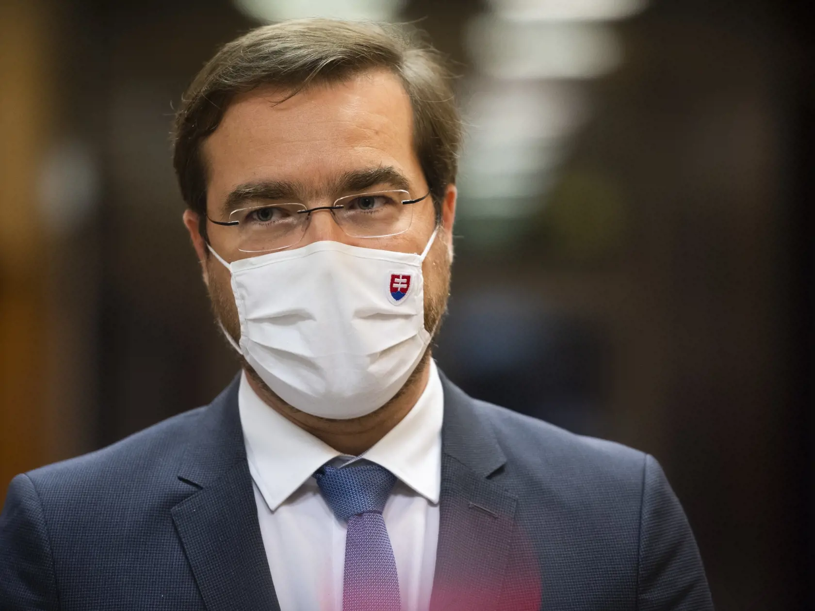 Na snímke je minister zdravotníctva SR Marek Krajčí (OĽaNO) počas brífingu.