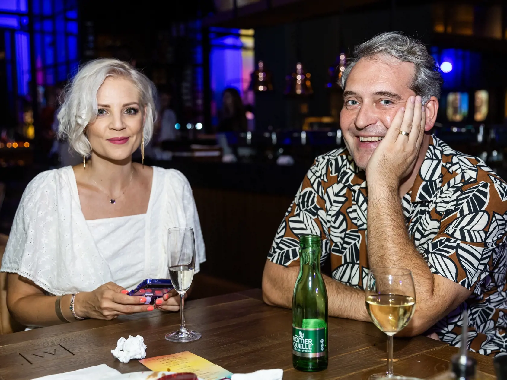 Letná media párty televízie Markíza v Bratislave. Na snímke Barbora Chlebcová a Martin Mňahončák.