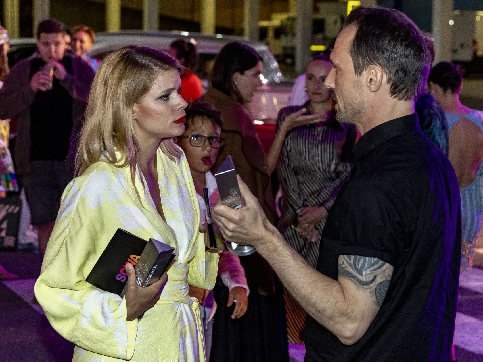 Na snímke je afterparty galavečera Social Awards Slovakia "SOWA" v Bratislave. Zuzana Kovačič Hanzelová a Pyco.