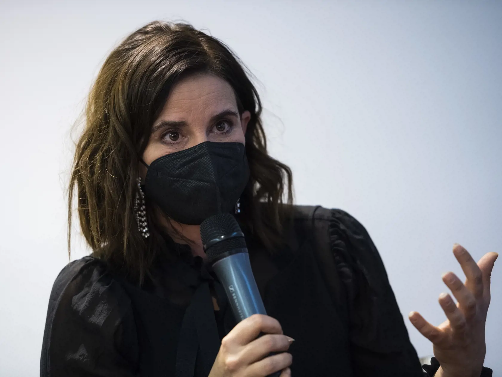 Na snímke herečka Zuzana Fialová počas tlačovej konferencie Slovenského národného divadla (SND) s tvorcami komédie s názvom Matka v Bratislave 12. novembra 2021. FOTO TASR - Jaroslav Novák