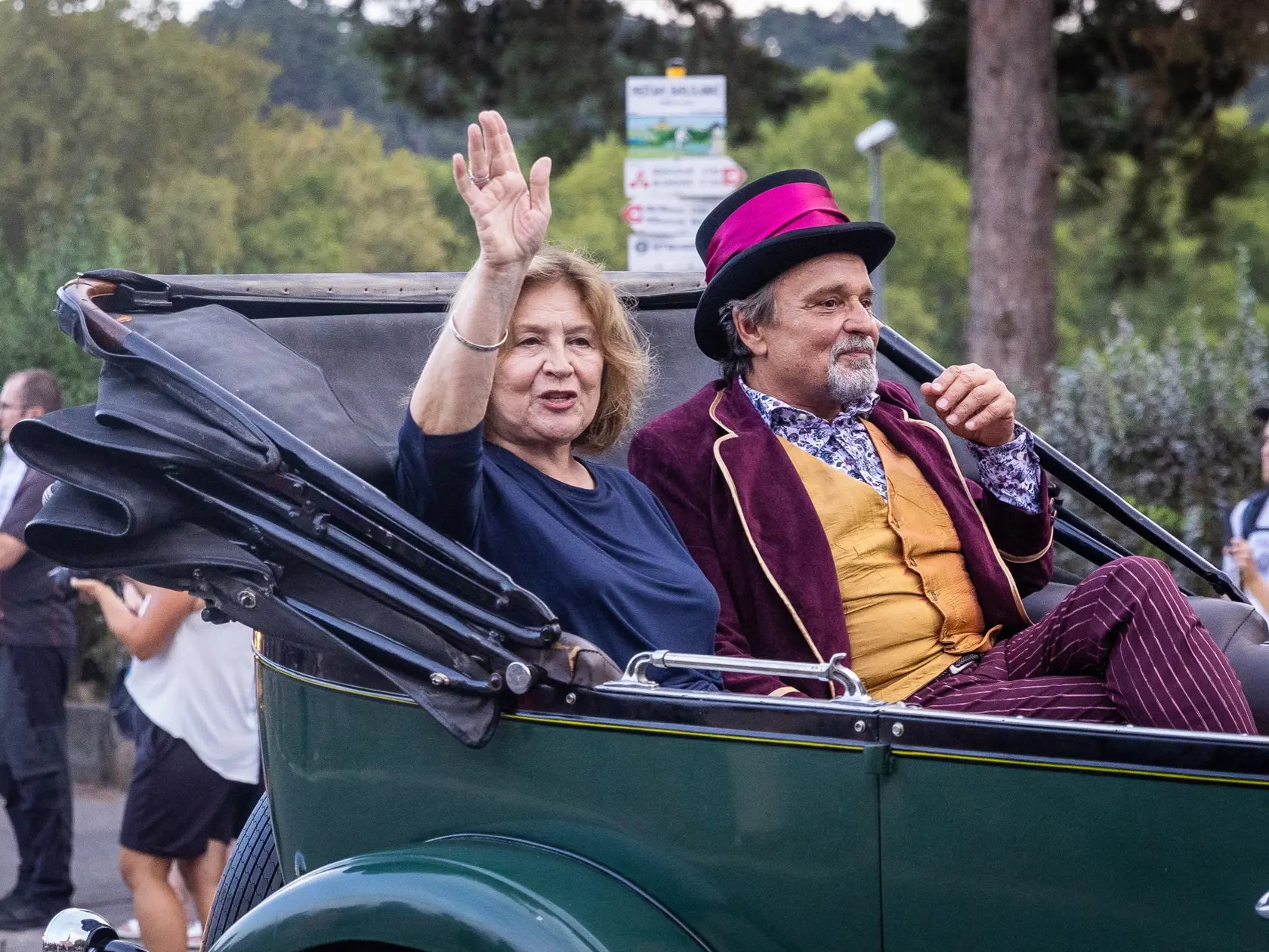 Prezident festivalu Piešťanské zábaly Jozef Vajda a prvá dáma festivalu Emília Vášáryová.