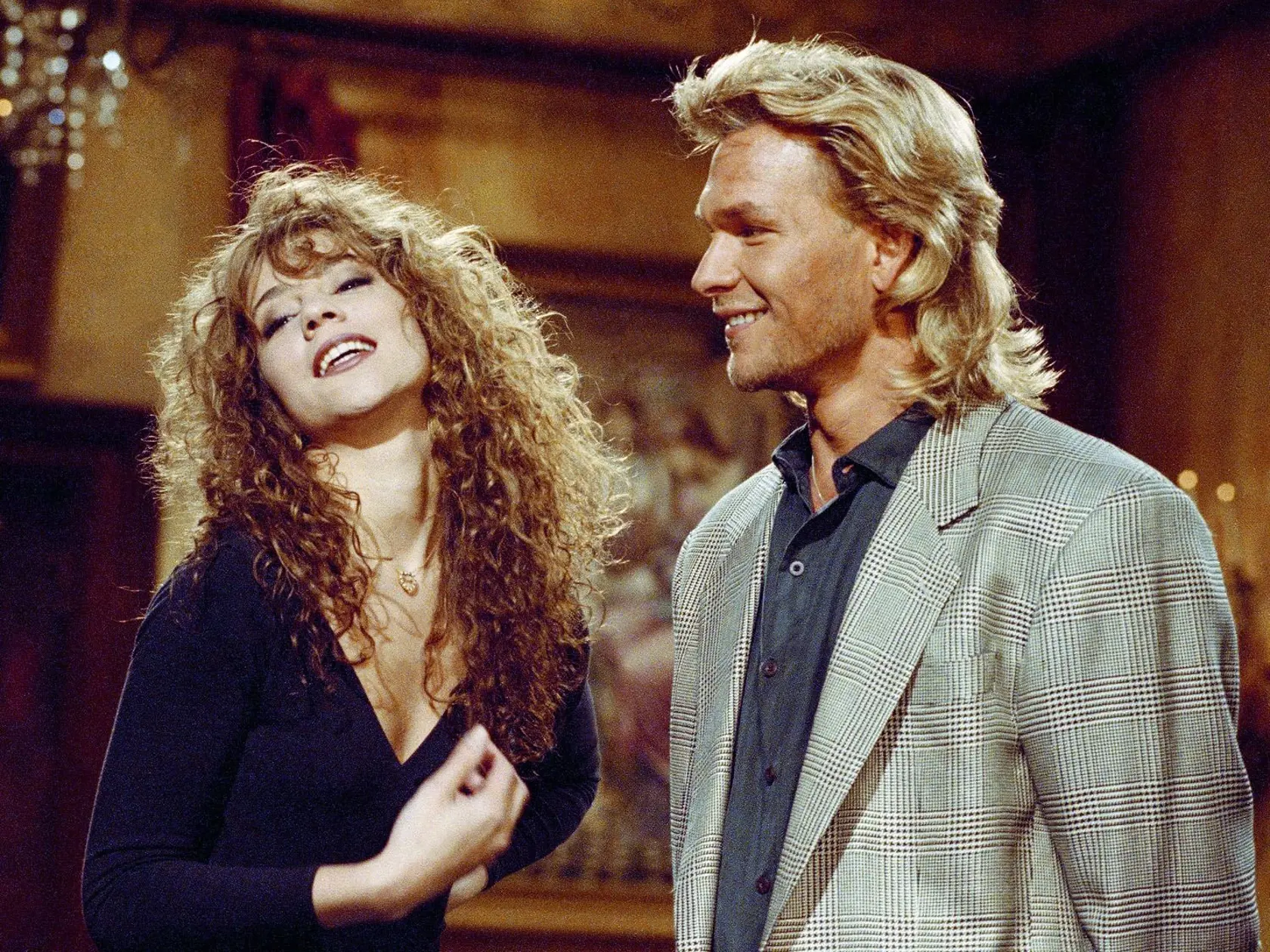 Patrick so speváčkou Mariah Carey v roku 1975. 