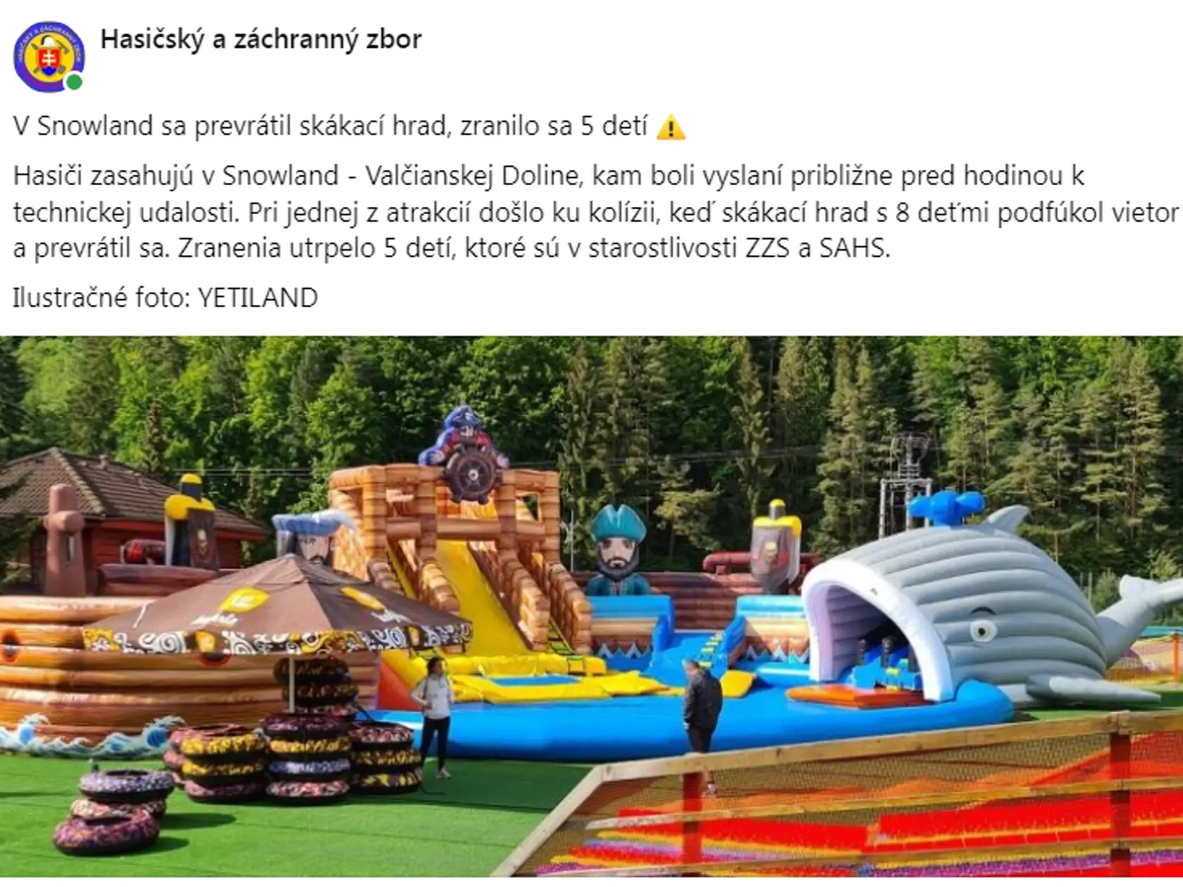 O udalosti informovalo Prezídium HaZZ.
