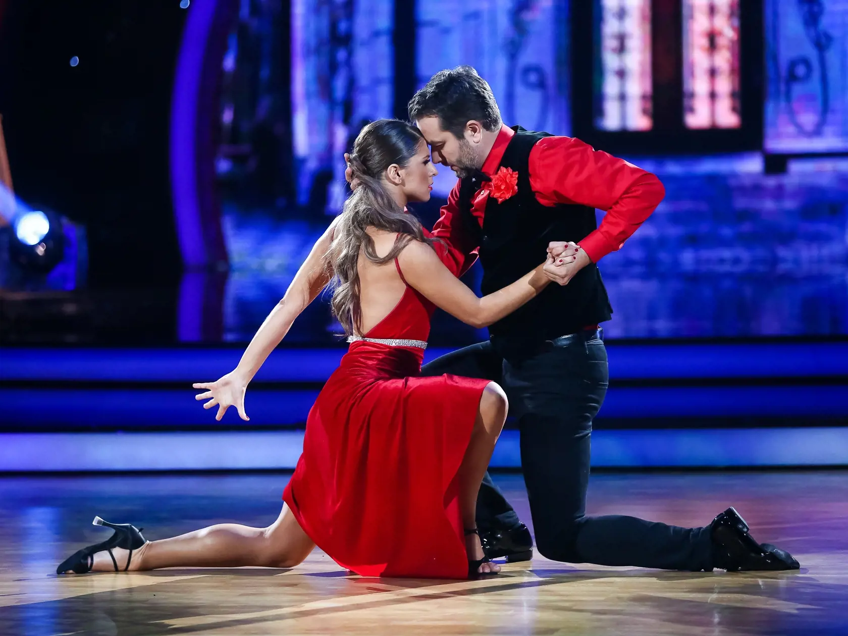 Natáčanie tanečnej šou Let´s Dance 2017 počas 7. kola súťaže Vladimír Kobielsky a Dominika Chrapeková