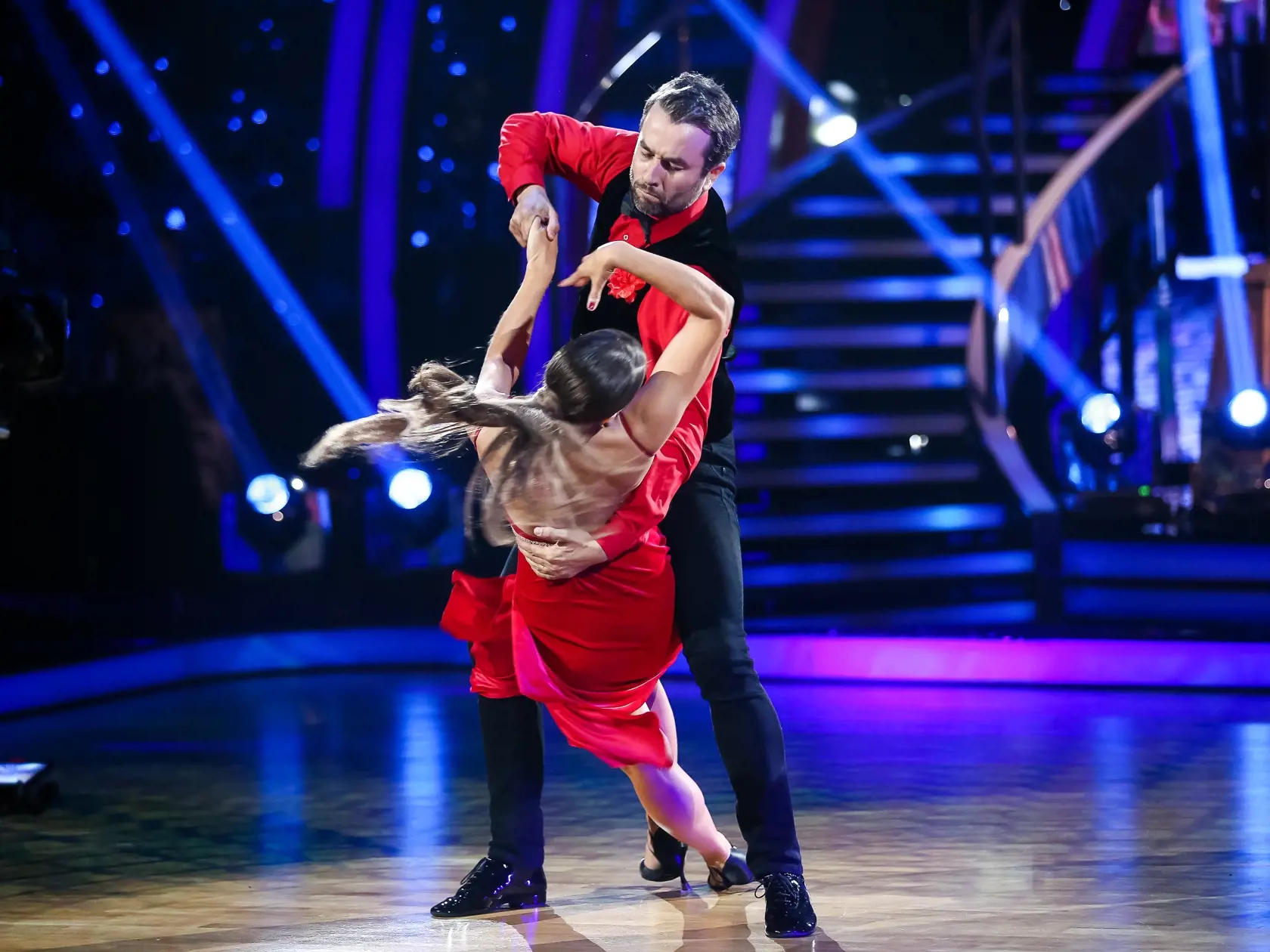 Natáčanie tanečnej šou Let´s Dance 2017 počas 7. kola súťaže Vladimír Kobielsky a Dominika Chrapeková