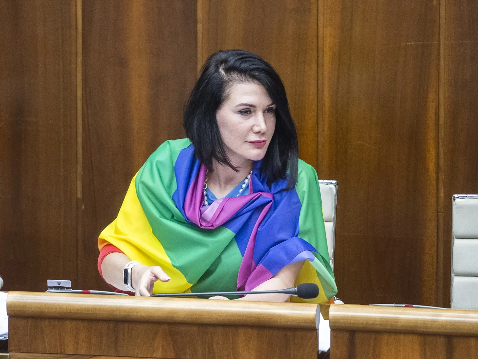 Na snímke koaličná poslankyňa Národnej rady (NR) SR Jana Bittó - Cigániková (SaS) počas 66. schôdze parlamentu v Bratislave vo štvrtok 23. júna 2022. FOTO TASR - Martin Baumann