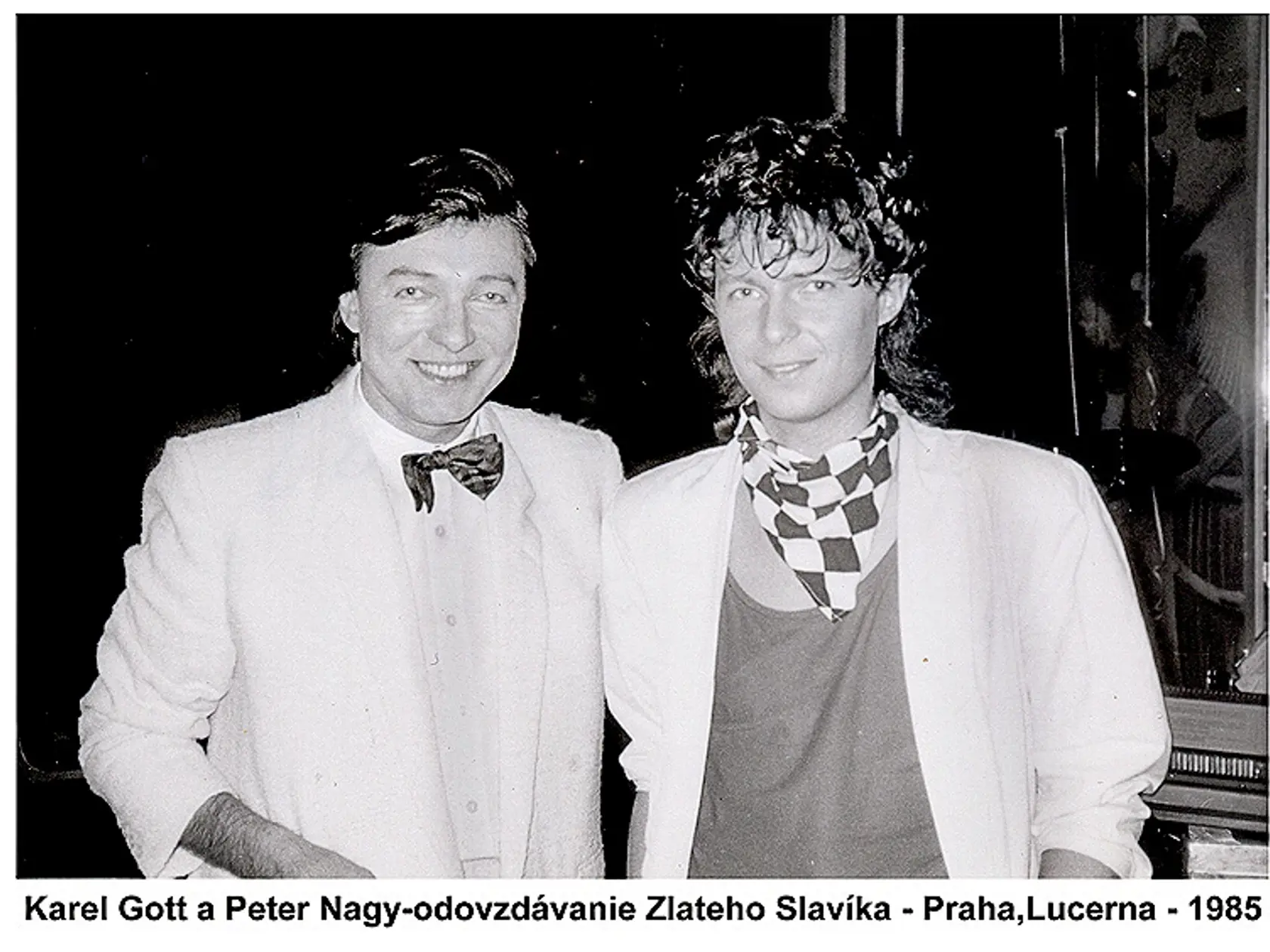 Spevák Peter Nagy a Karel Gott, Zlatý Slávik, 1985.