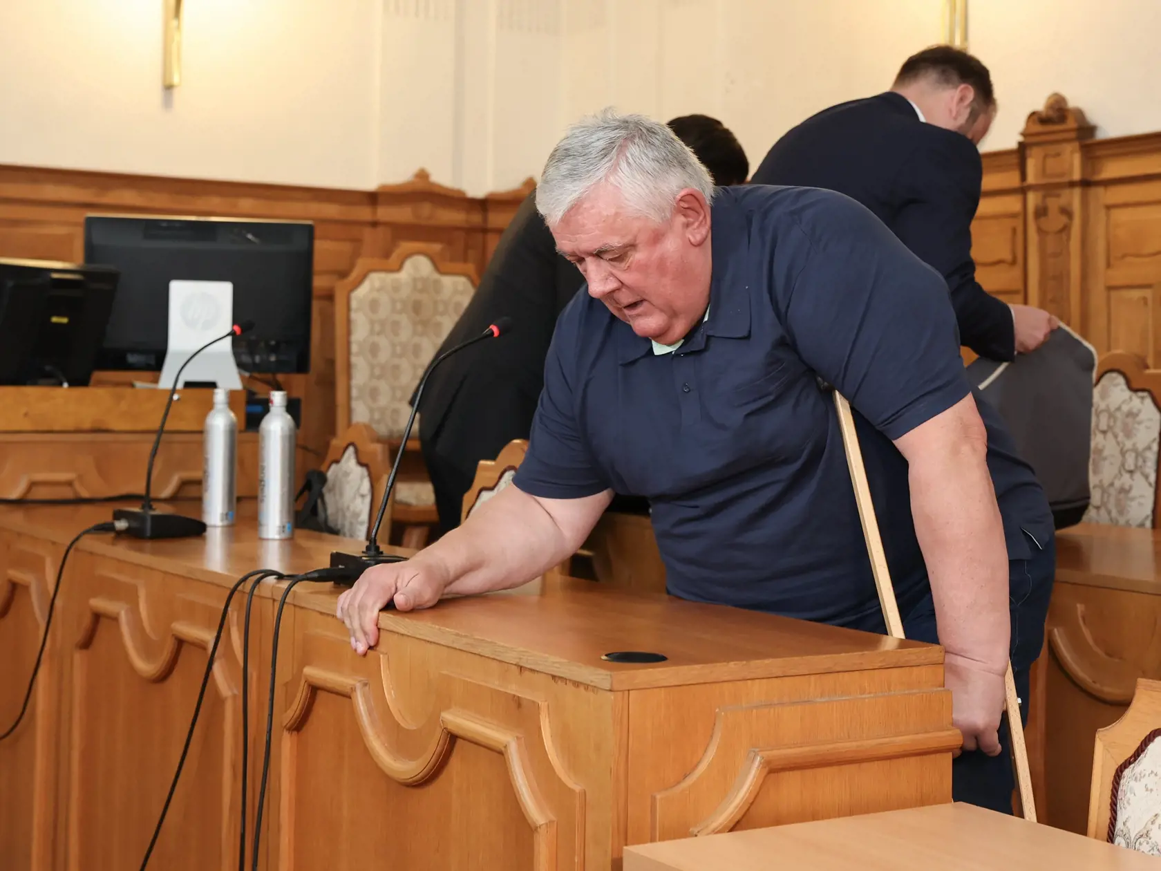 Súdne pojednávanie na špecializovanom trestnom súde v Banskej Bysterici s Jánom Slotom vo zločinu príjmania úplatku formou pomoci.