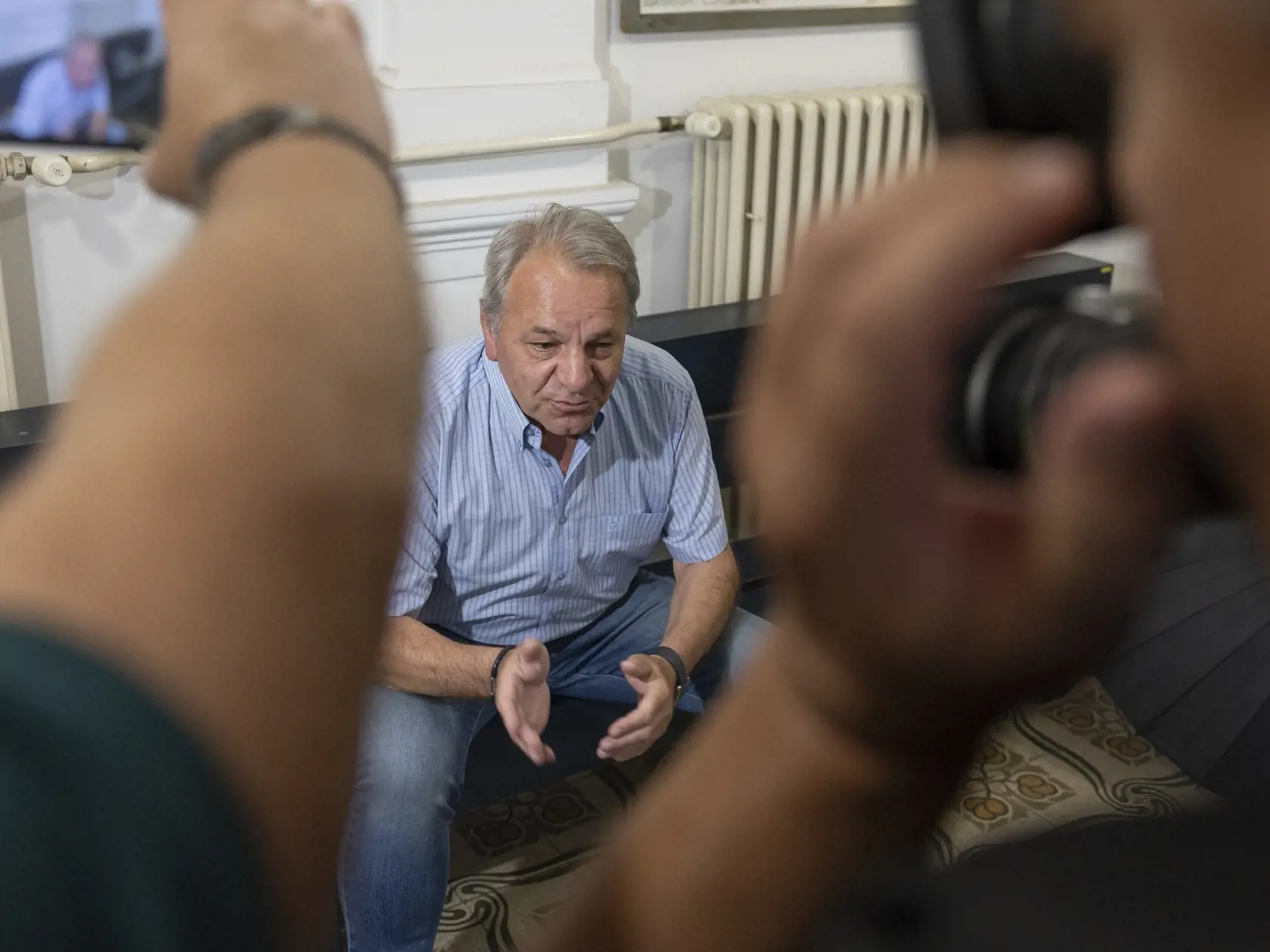 Súdne pojednávanie na špecializovanom trestnom súde v Banskej Bysterici s Jánom Slotom vo zločinu príjmania úplatku formou pomoci. Na snímke je svedok Vladimír Machaj.
