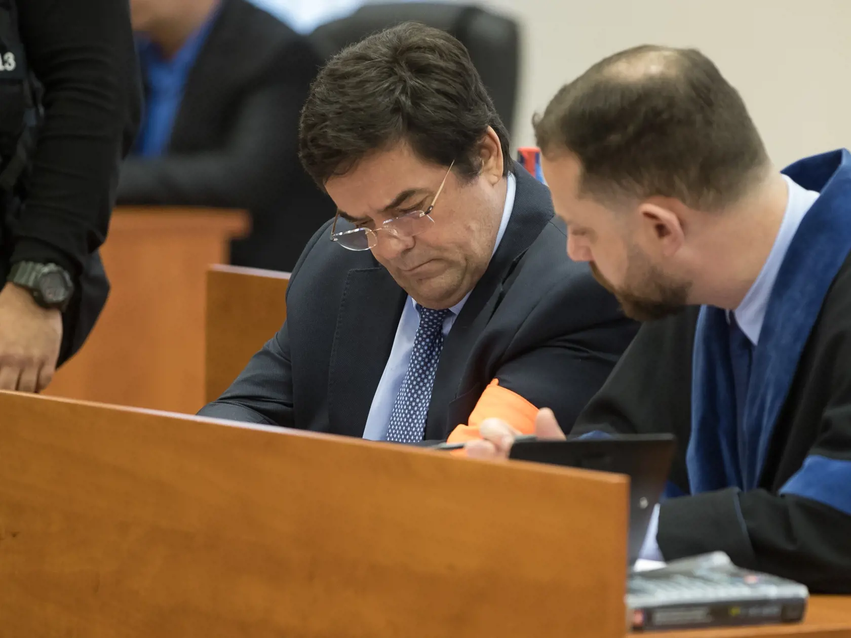 Siedme pojednávanie na Špecializovanom trestnom súde v Pezinku vo veci vraždy investigatívneho novinára Jána Kuciaka a jeho snúbenice Martiny Kušnírovej. Na snímke je obžalovaný Marián Kočner.