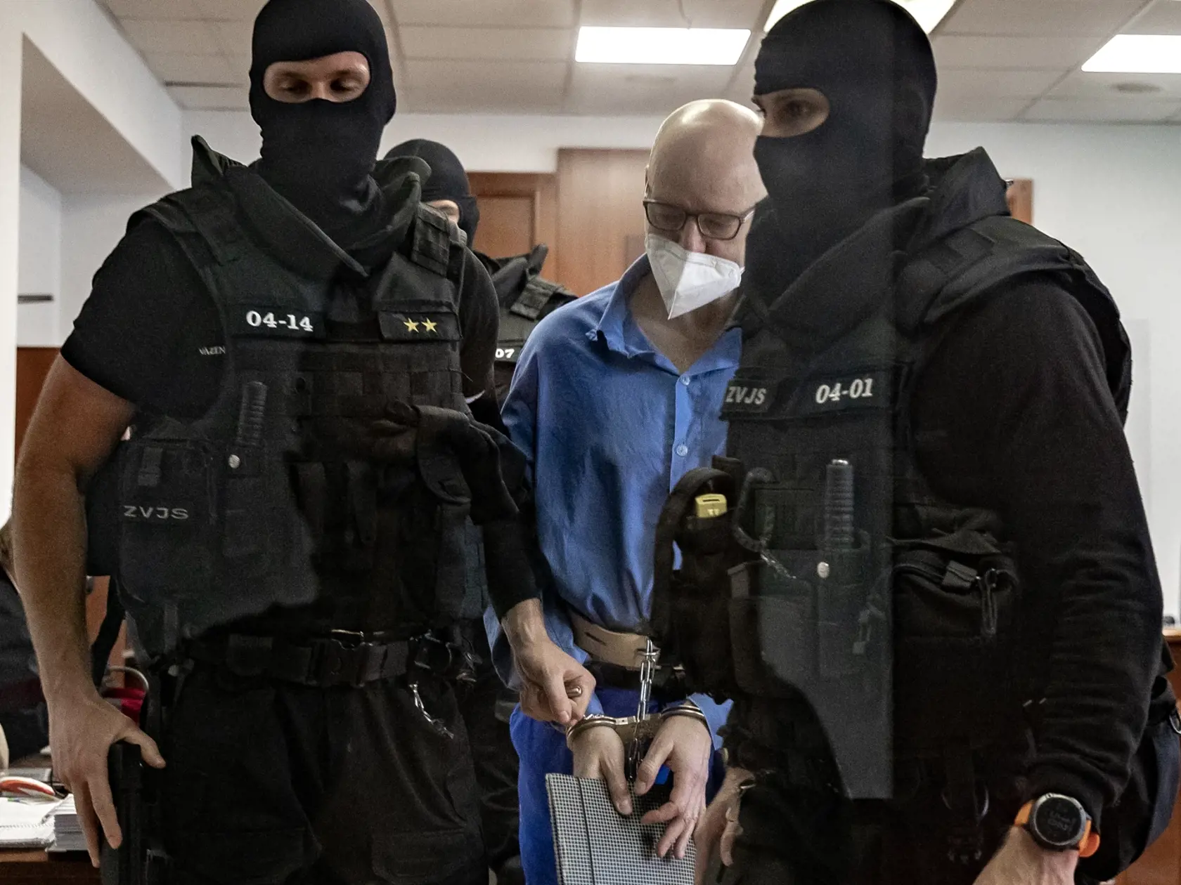 Pojednávanie v kauze zmenky na Špecializovanom trestnom súde v Pezinku. Samostatné konanie v prípade obžalovaného Štefana Agha. Na snímke je odsúdený Pavol Rusko.