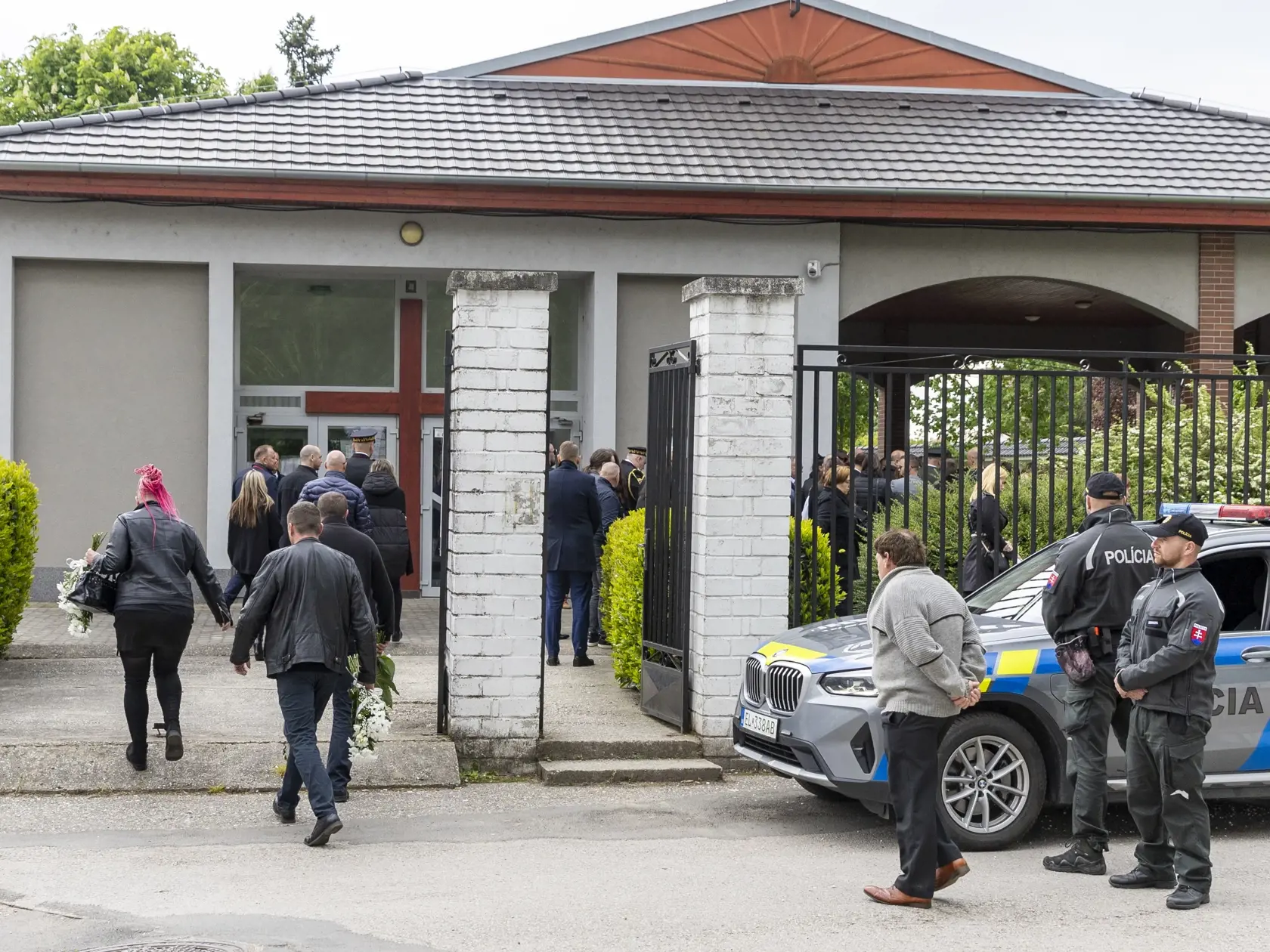 Pohreb zosnulej manželky poradcu ministra vnútra Ladislava Csemiho. 
